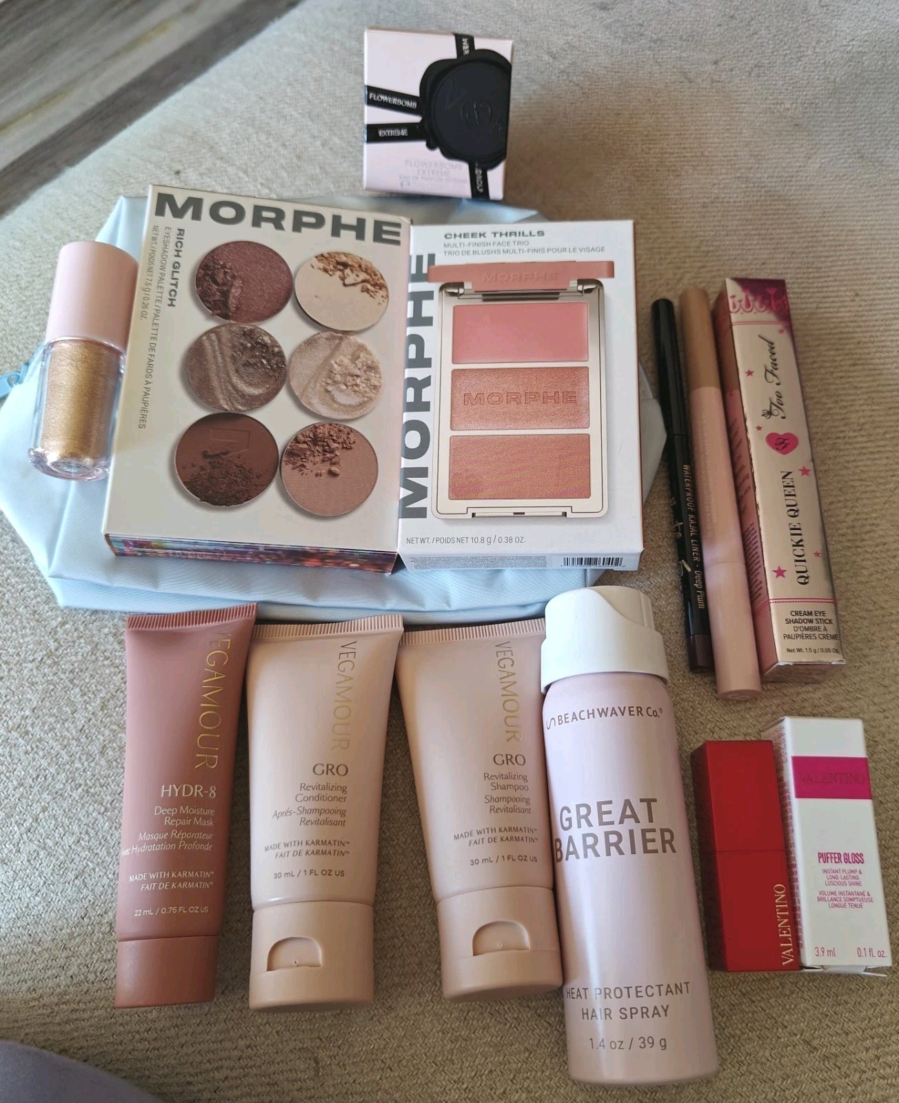 Beauty Bundle Feat: Morphe, Too Faced, Valentino, Veglamour, V&R 5ml Edp +