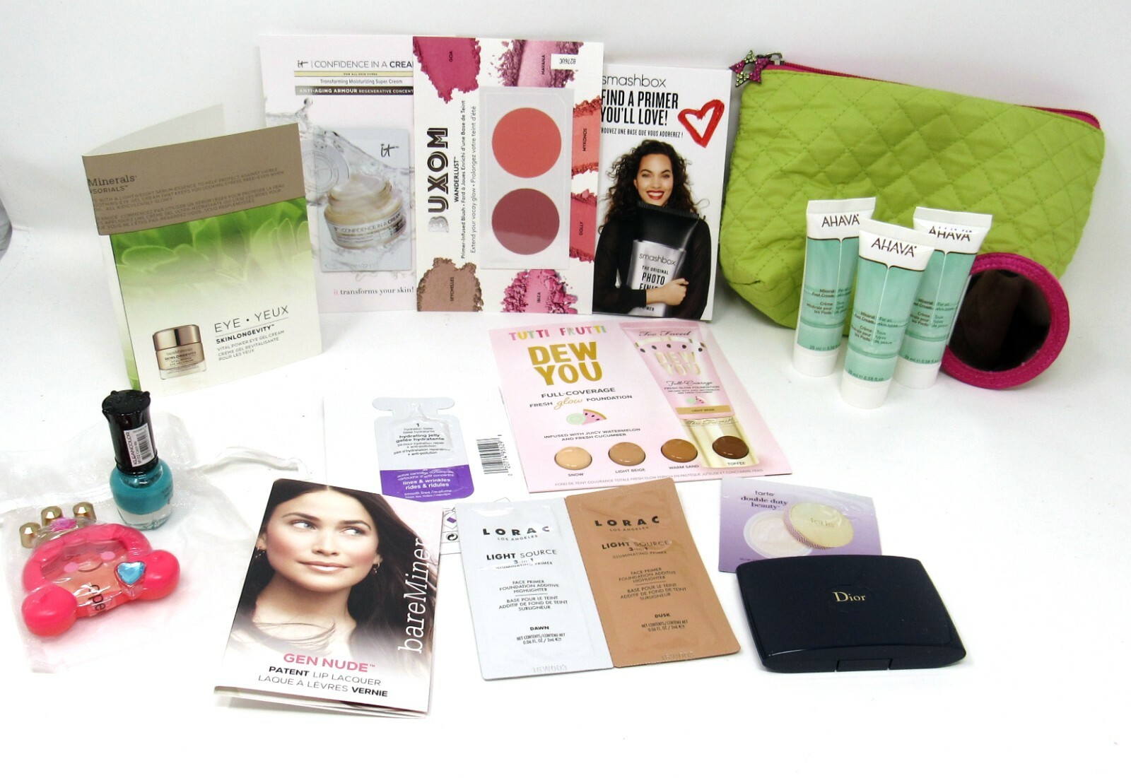 Beauty Sample Lot 19 pieces total New Buxom, Too Faced, Smashbox, Clinique +