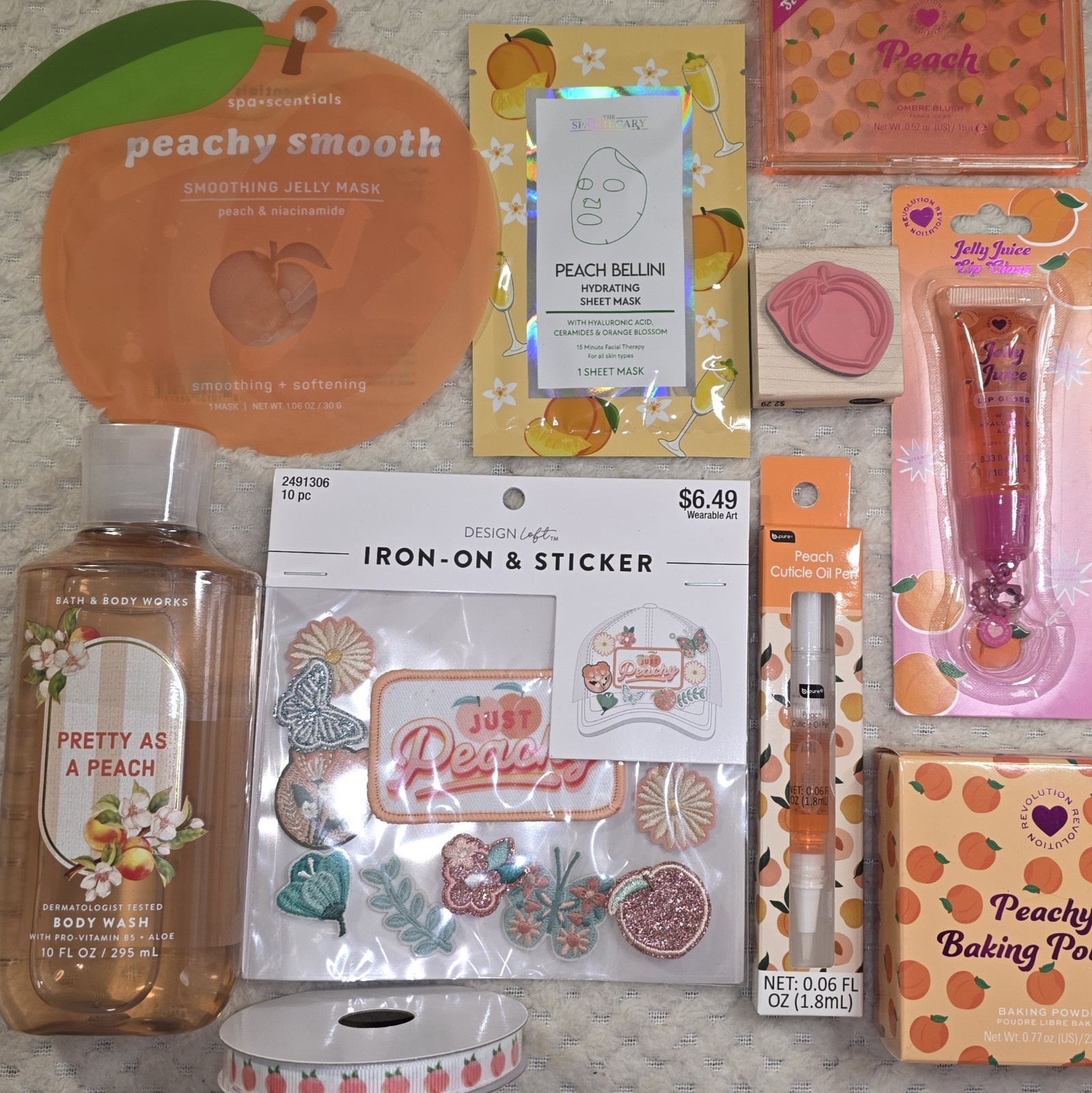 Peach 🍑 Lovers HUGE NEW GIFT LOT 10pc Revolution Beauty Peachy Baking Powder