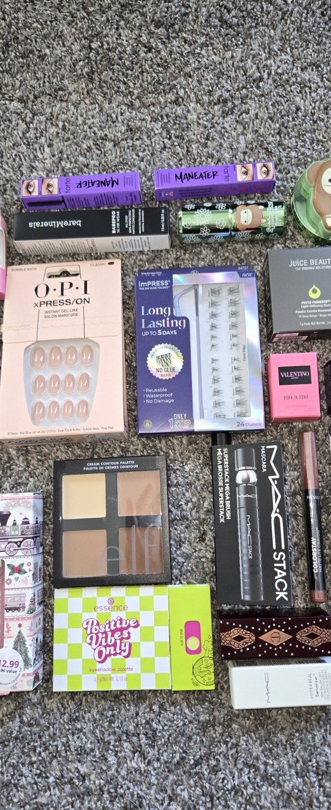 Large Makeup Lot 37 Pc. Beauty Skincare Lot for Ladies, Essential, Mac, Elf, OPI