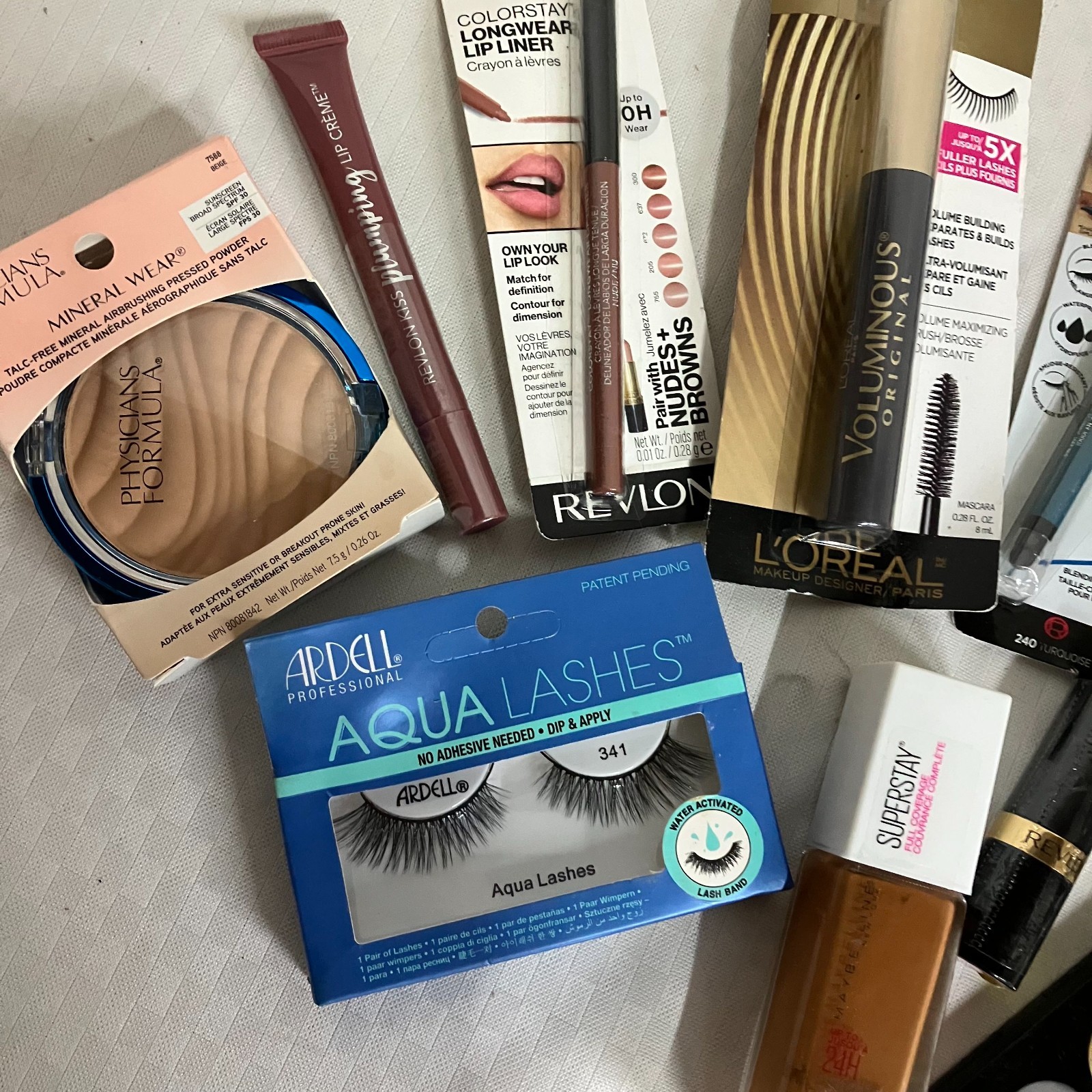 Maybelline, L’Oréal, Milani, Revlon, Ardell 10-Piece Drugstore Makeup Kit New