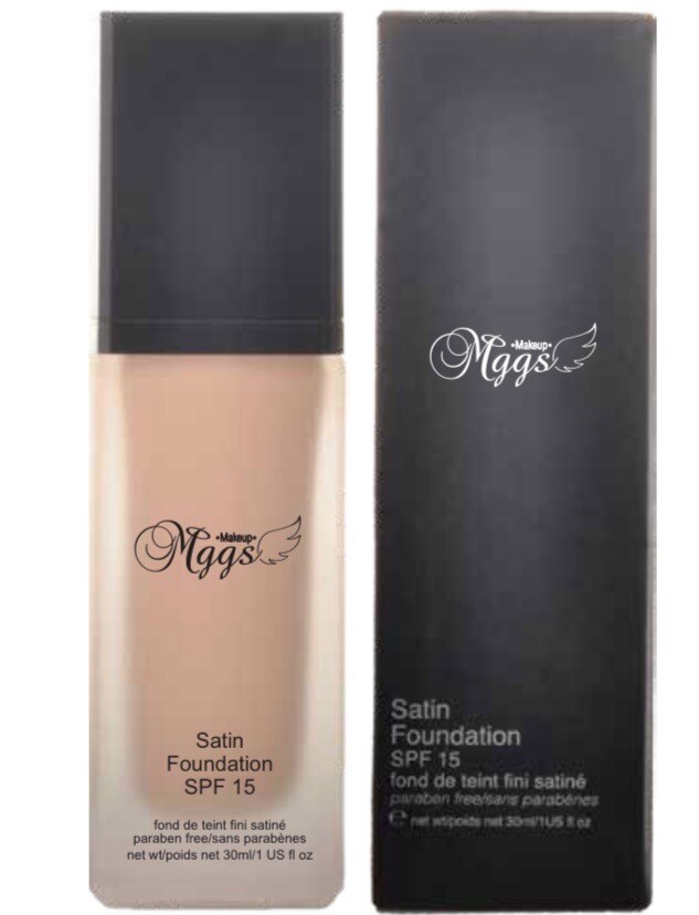 Satin Foundation SPF 15 UV Protection, Gluten Free,vegan & Cruelty-free 30ml 1oz