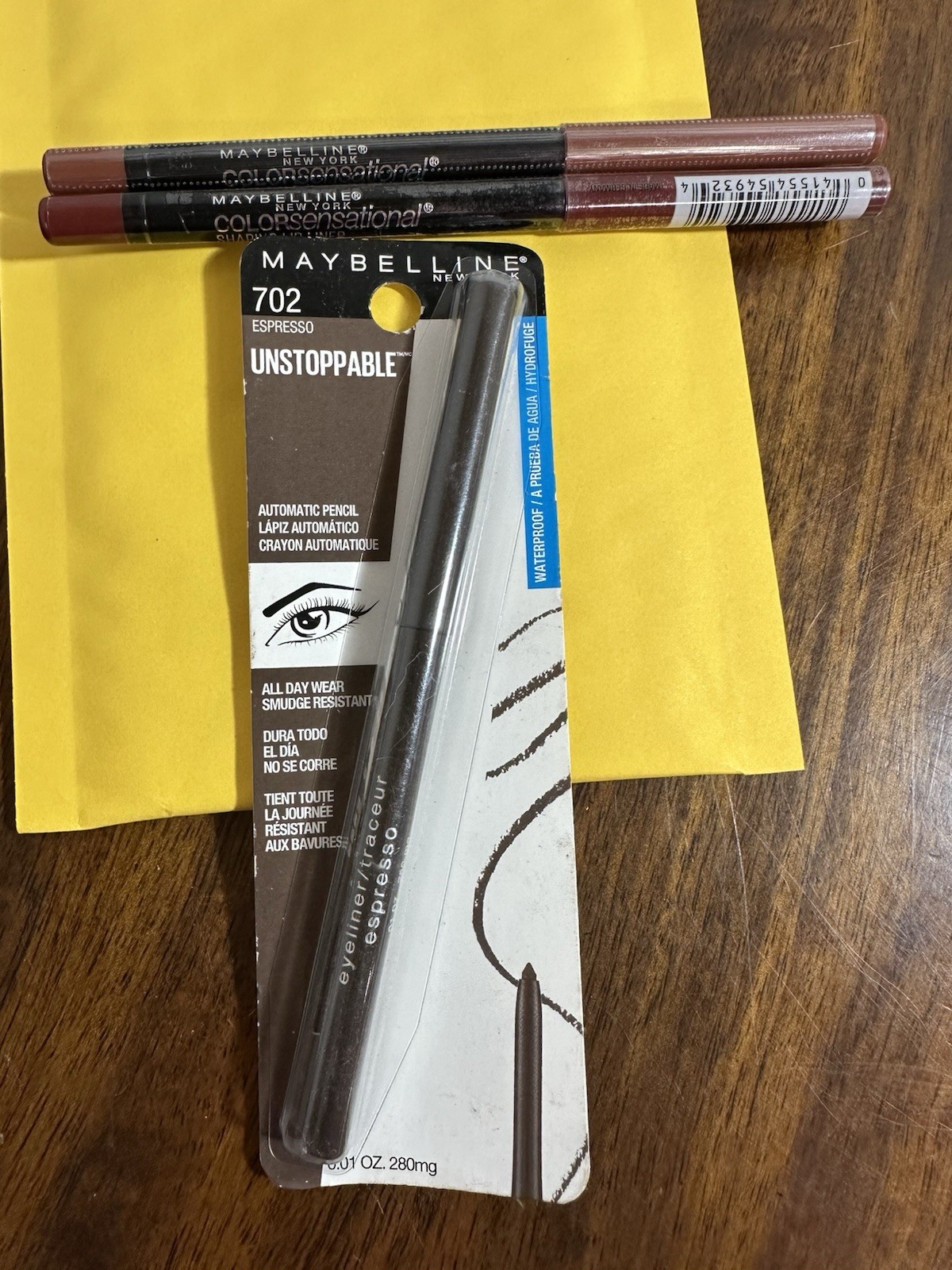 8Pc Revlon Maybelline Almay Makeup Lot Eyeliner Lipstick Lip Liner New