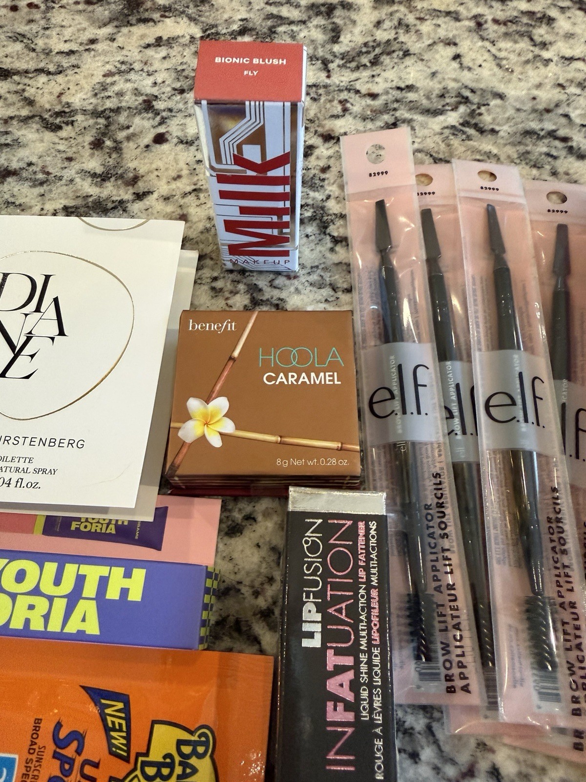 e.l.f., Milk Makeup, Benefit, LipFusion, Haus Labs, Mally Mixed Makeup Bundle!!!