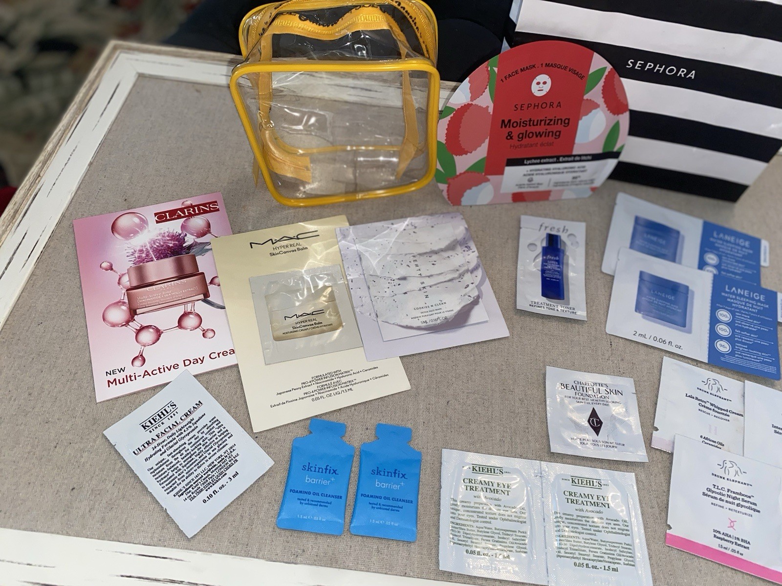 Beauty Makeup Skincare Lot Of 18 Samples + Mask Ulta Sephora + Bonus Bag