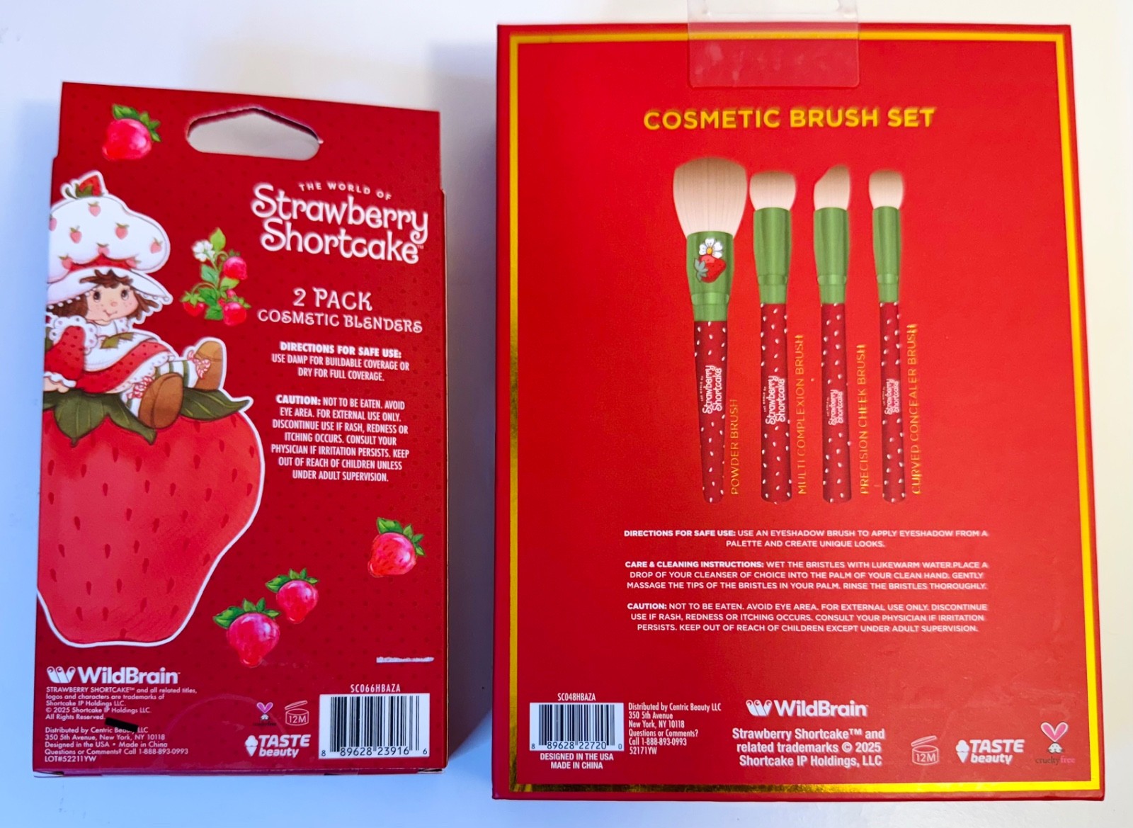 5x Strawberry Shortcake Bundle Makeup Cosmetic Eyeshadow Lip Gloss Oil Brush Set