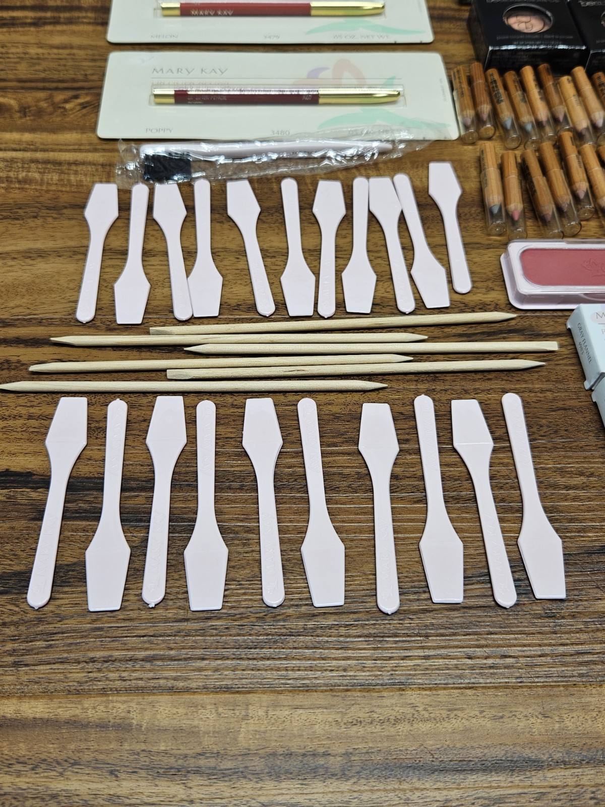 Large Lot Mary Kay Samples Lips Eyes Nails Demonstrator Items Sharpeners Makeup