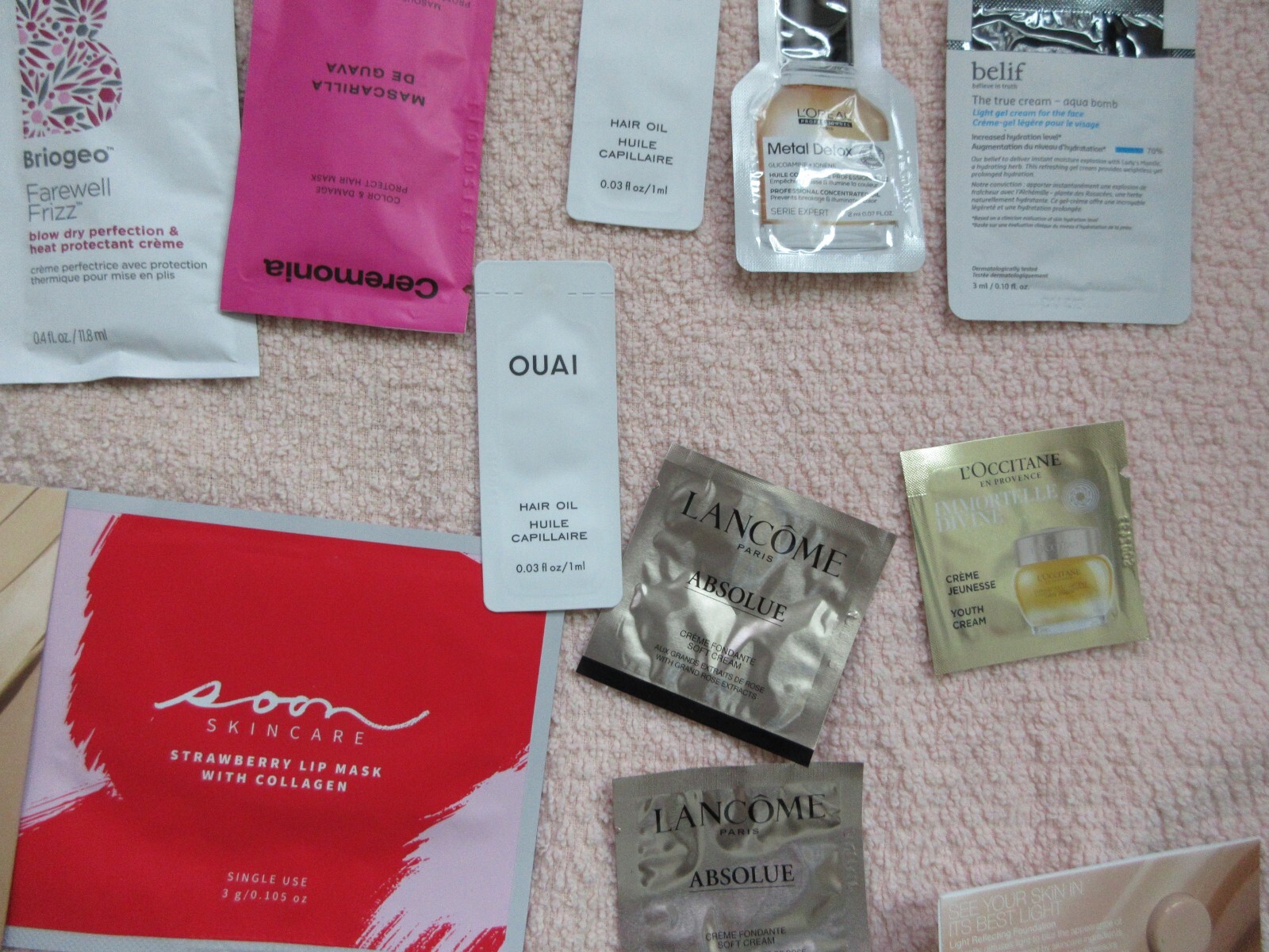 MEGA SIZED LOT OF 37 BEAUTY SAMPLES NAKERY, DIOR, HAIR, FOUNDATION SKINCARE
