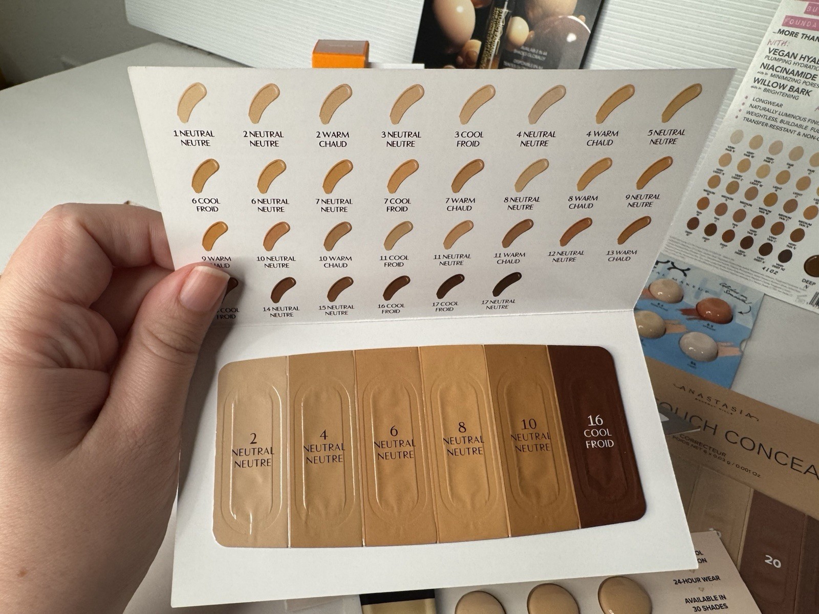 15 Piece Complexion Prestige Beauty Sample Lot Foundation Concealer Primer