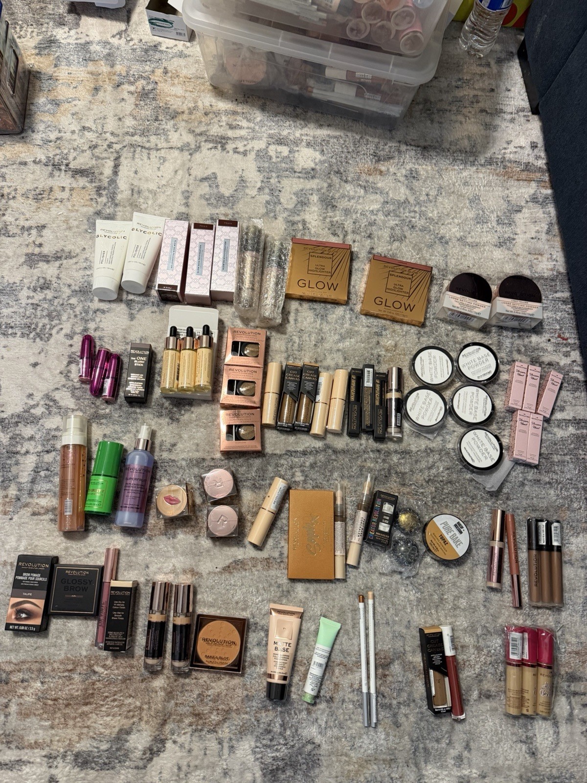NEW Lot Of 75 Piece Revolution Makeup Bundle Powder Lip Shadow Palette Primer +