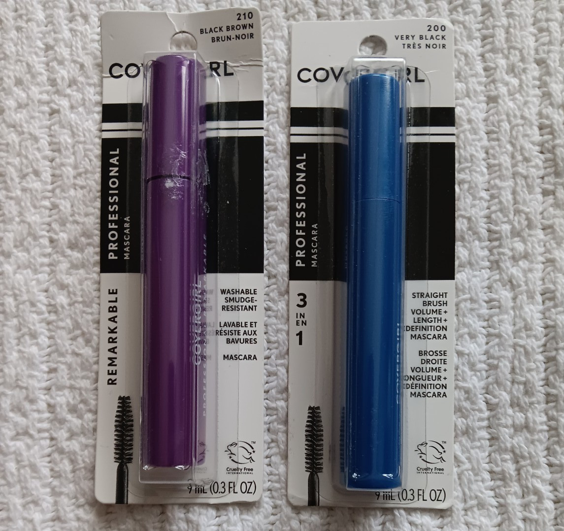 Covergirl Fair Powder Very Black Brown Mascara Soft Brown Pencil Eyeshadow Lot