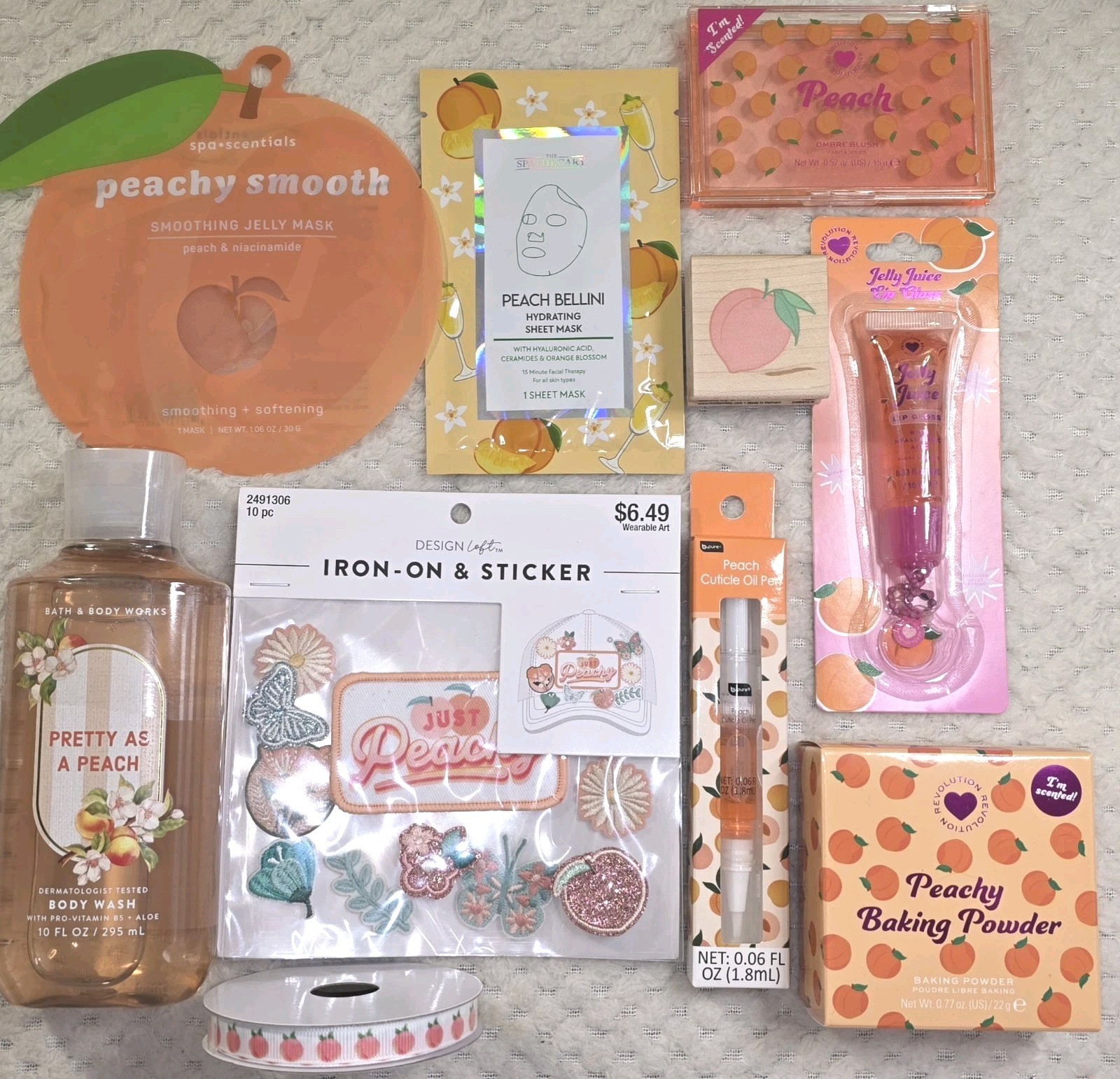 Peach 🍑 Lovers HUGE NEW GIFT LOT 10pc Revolution Beauty Peachy Baking Powder