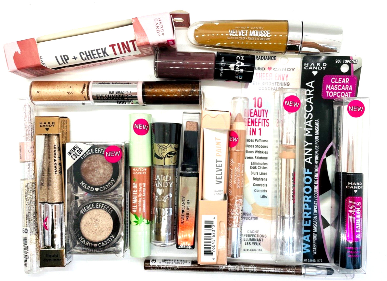 15 pc Hard Candy Makeup Lot Eyes! Lips! Face! NEUTRAL SHADES ONLY!