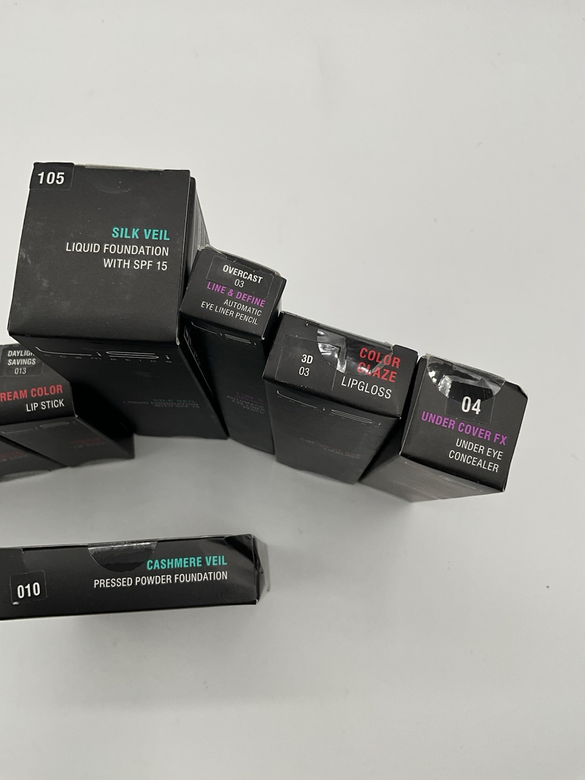NIB Lot of 11 LiSi Cosmetics Found., Lipstick Eye Shadow Concealer Lip Make Up