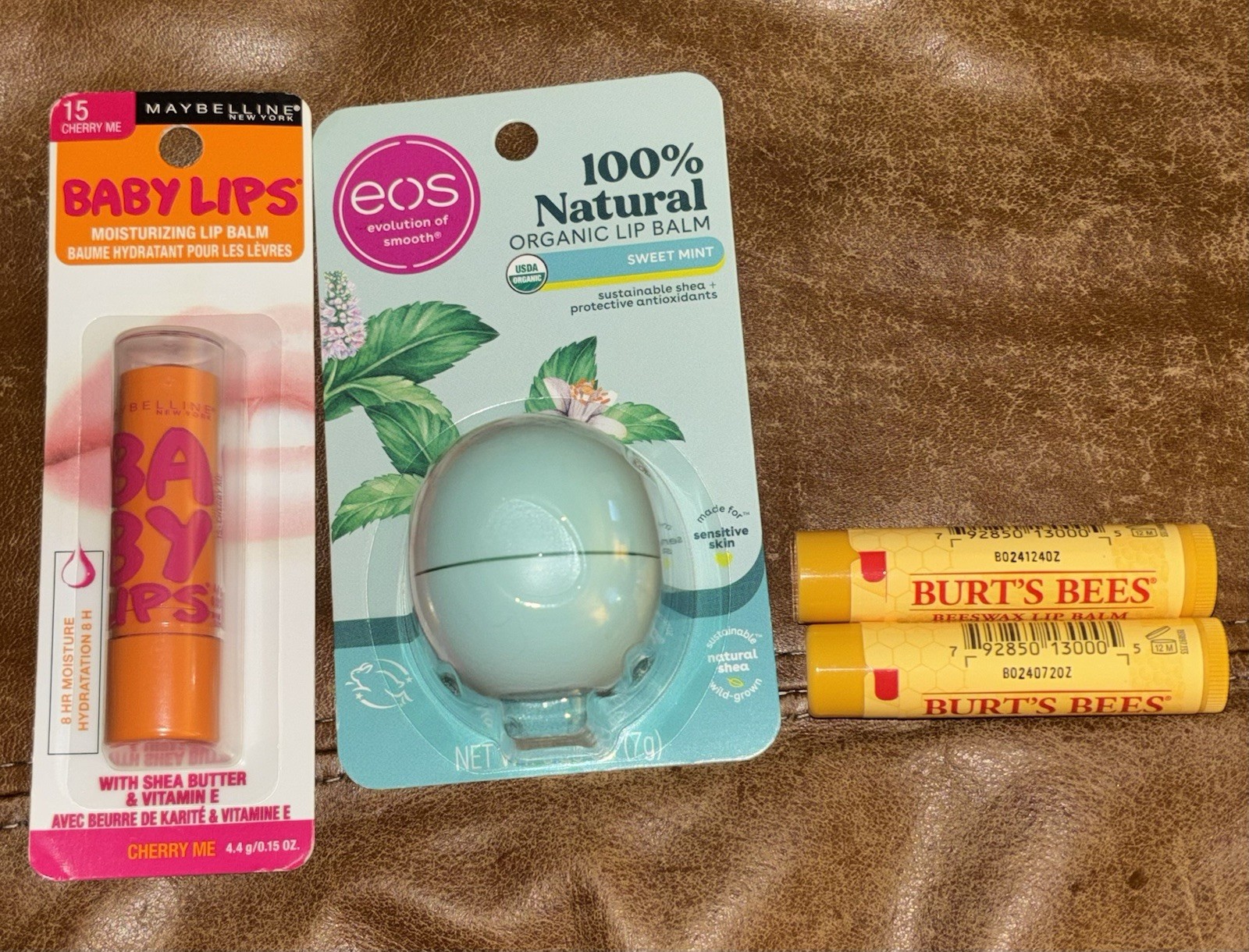 Beauty Lot EOS, Burt’s Bees, Wet N Wild, Bodyography, Palmers, B Pure, Baby Lips