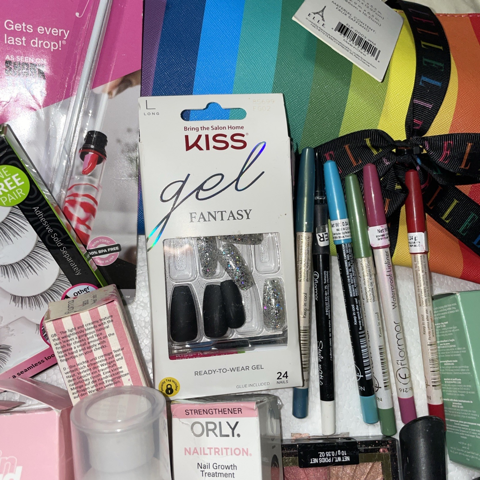 23 Piece Mixed Makeup Lot Orly Neutrogena Kiss Flormar Elle Lottie Justice
