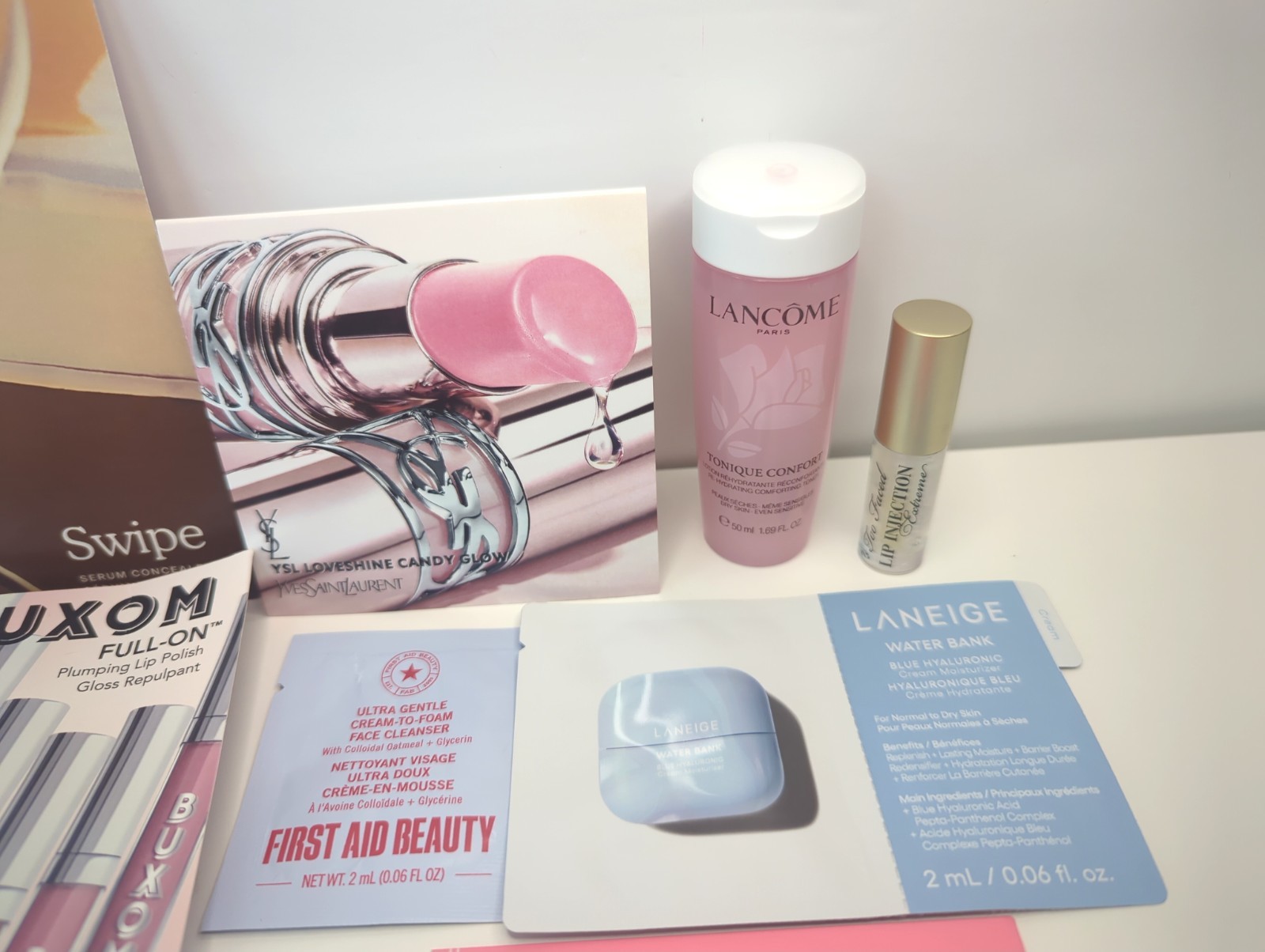 20pc High End Beauty Sample Full Sized Lot Lancome, YSL, Too faced, Laneige