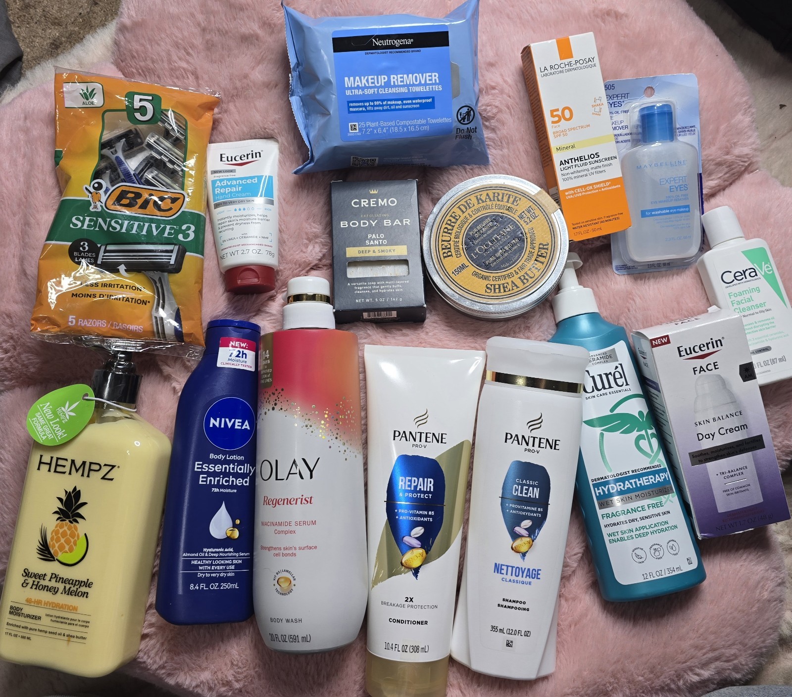 Lot of 7 + Products – Skincare, Makeup, Hygiene, Shave, Lotion, Sunscreen, Mixed