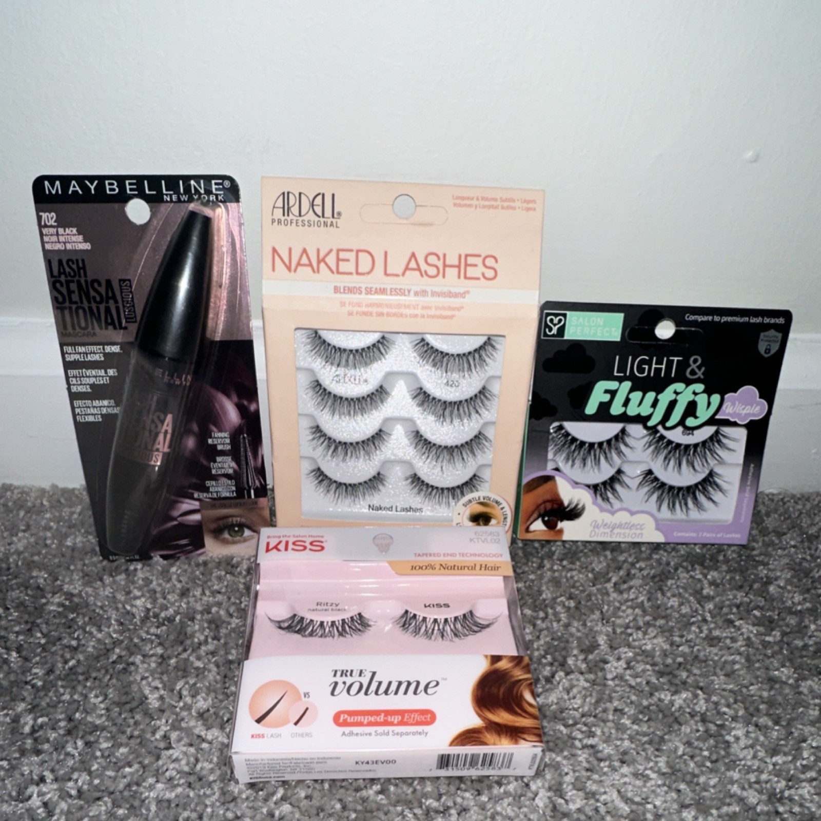 Maybelline Ardell Salon Perfect Kiss Mascara & False Eyelashes Lot Full Size