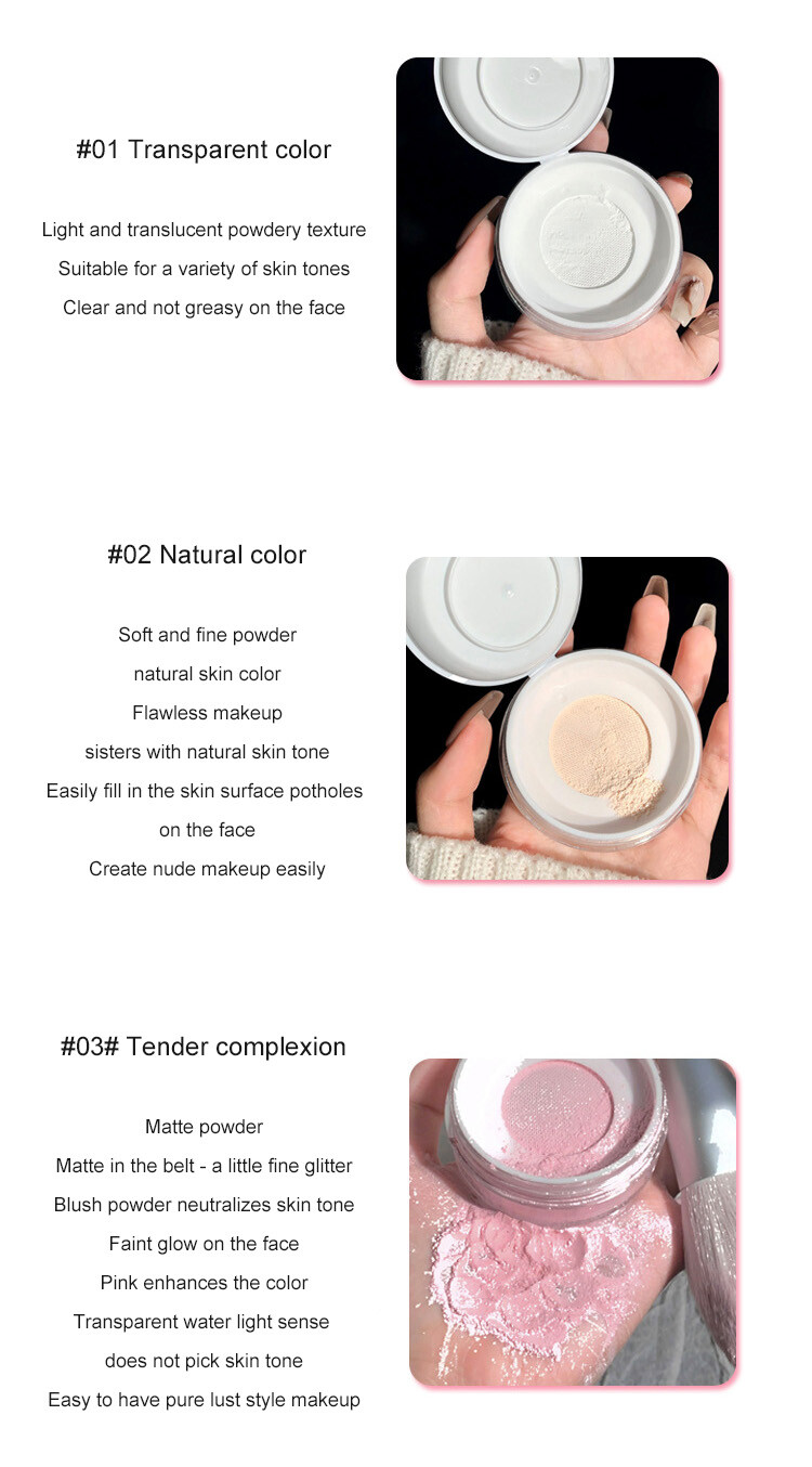 Glitter Setting Powder Hide Pore Long Lasting Oil Control Concealer Pearlescent