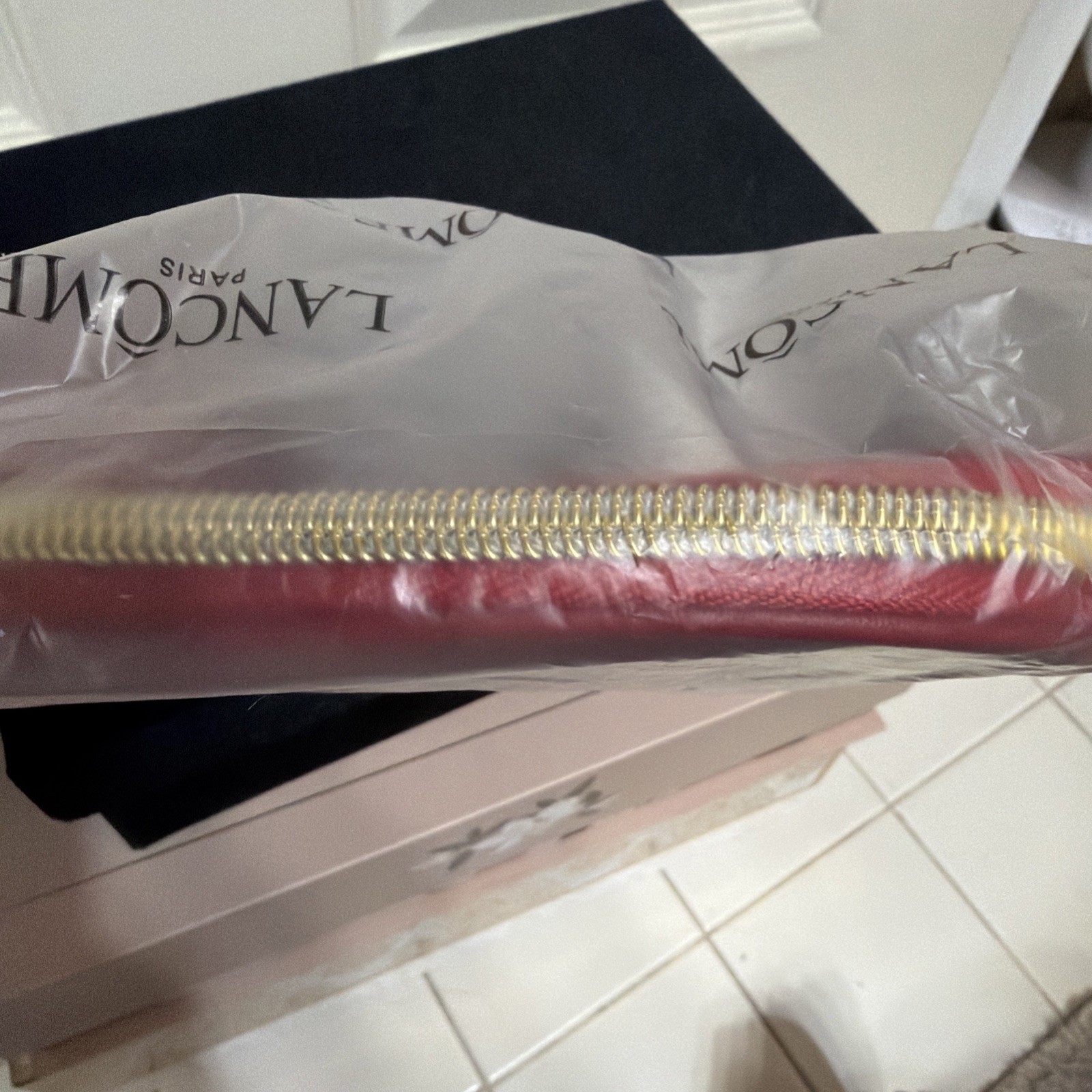 Lancome 8pc Skincare & Makeup Bag. Travel Size. New In Sealed Plastic!!