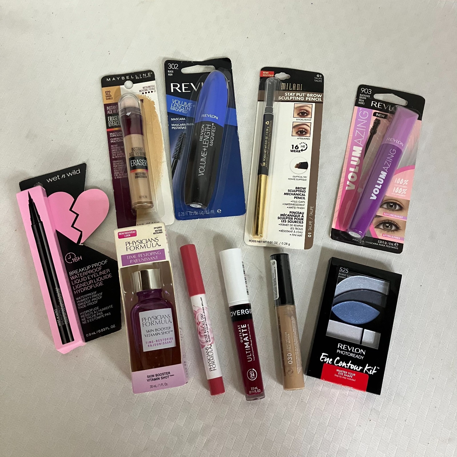 Revlon Mascara Maybelline L’Oréal Lot of 10 Drugstore Makeup Items New Sealed