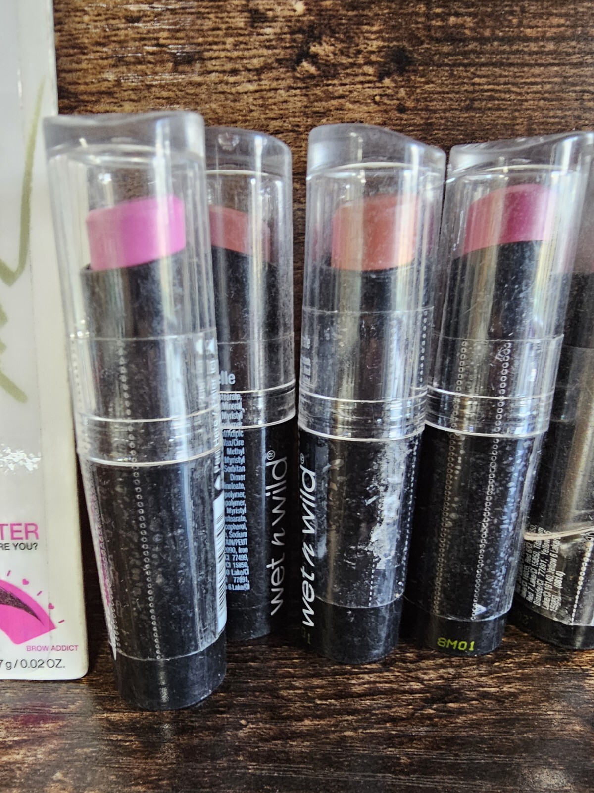 Wet N Wild Make-up Lot 18 Items Lipstick, Pressed Powder Brow Pencil See Pics