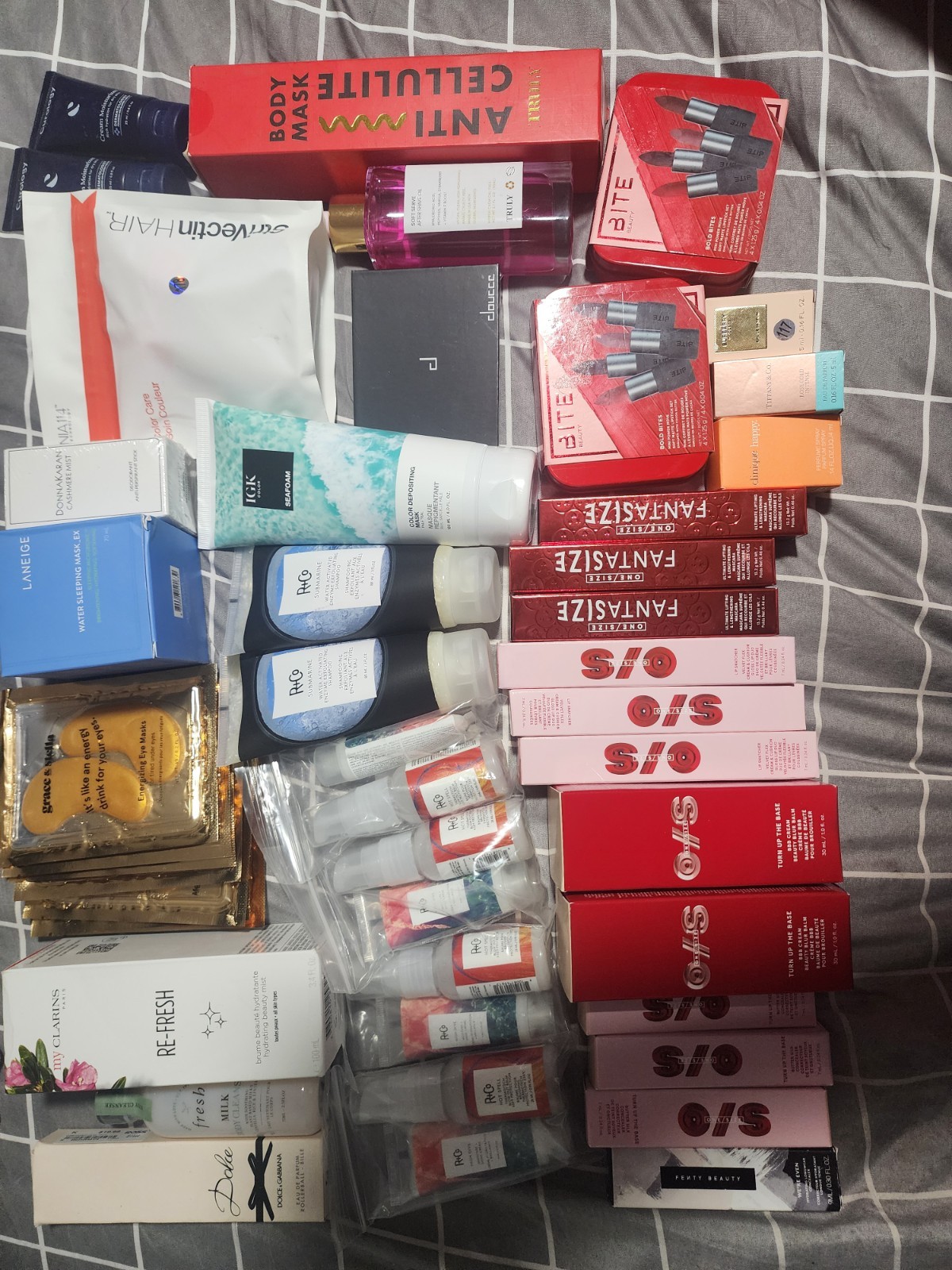 Bundle Of HIGH END MAKEUP, HAIRCARE, SKINCARE & PERFUME. Louboutin Perfume gift