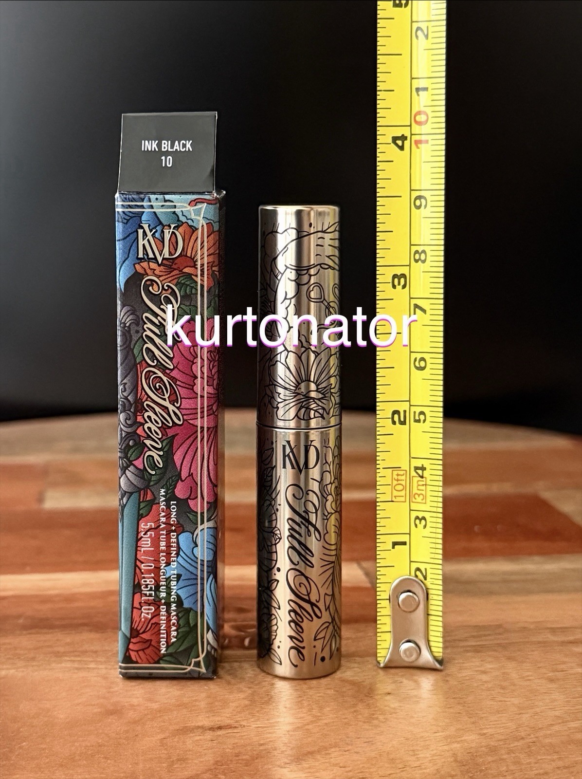 KVD Full Sleeve INK BLACK Tubing Mascara Mini NEW Travel Size 0.185 fl.oz