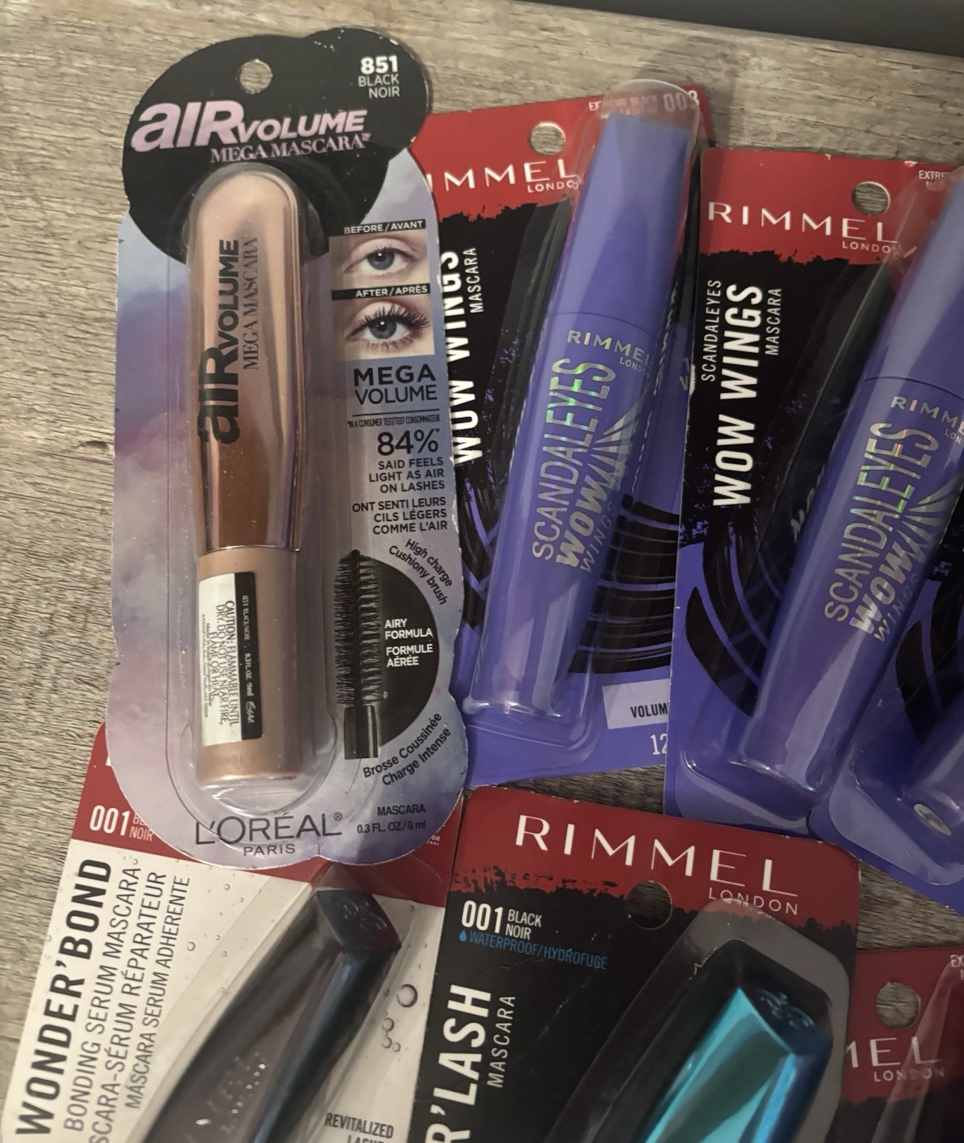 New Lot 9 New Rimmel London & L’Oreal Mascara Scandaleyes Wonder’Lash Air Volume