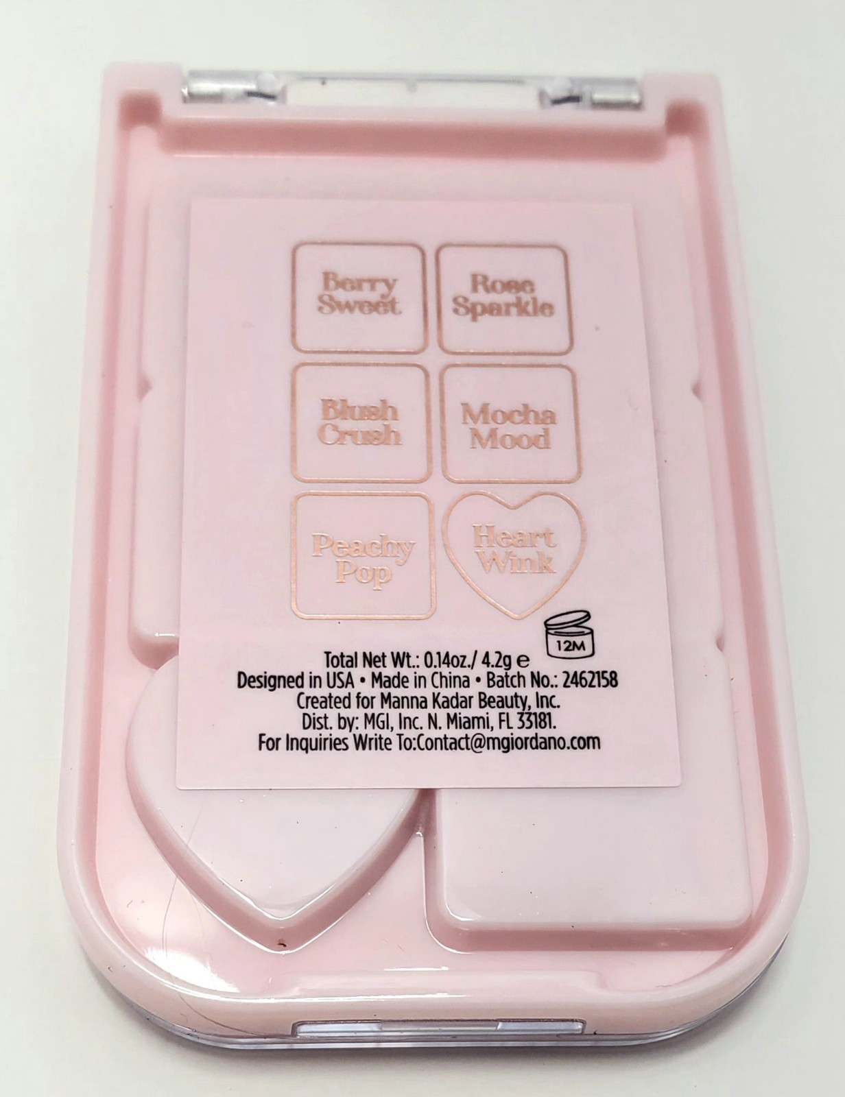 Manna Kadar Pink Mirage Eyeshadow Palette & Realher Mini Lipstick Set New