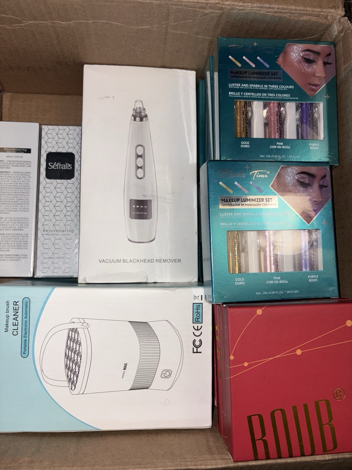 Beauty Bundle eyeshadow luminizer rejuvenating lotion vacuum black Head Remover