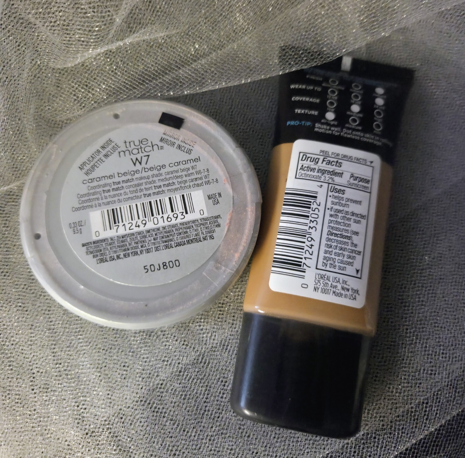 L’Oréal Paris True Match Powder W7 & Infallible Pro-Glow 209 Lot Caramel SPF 15