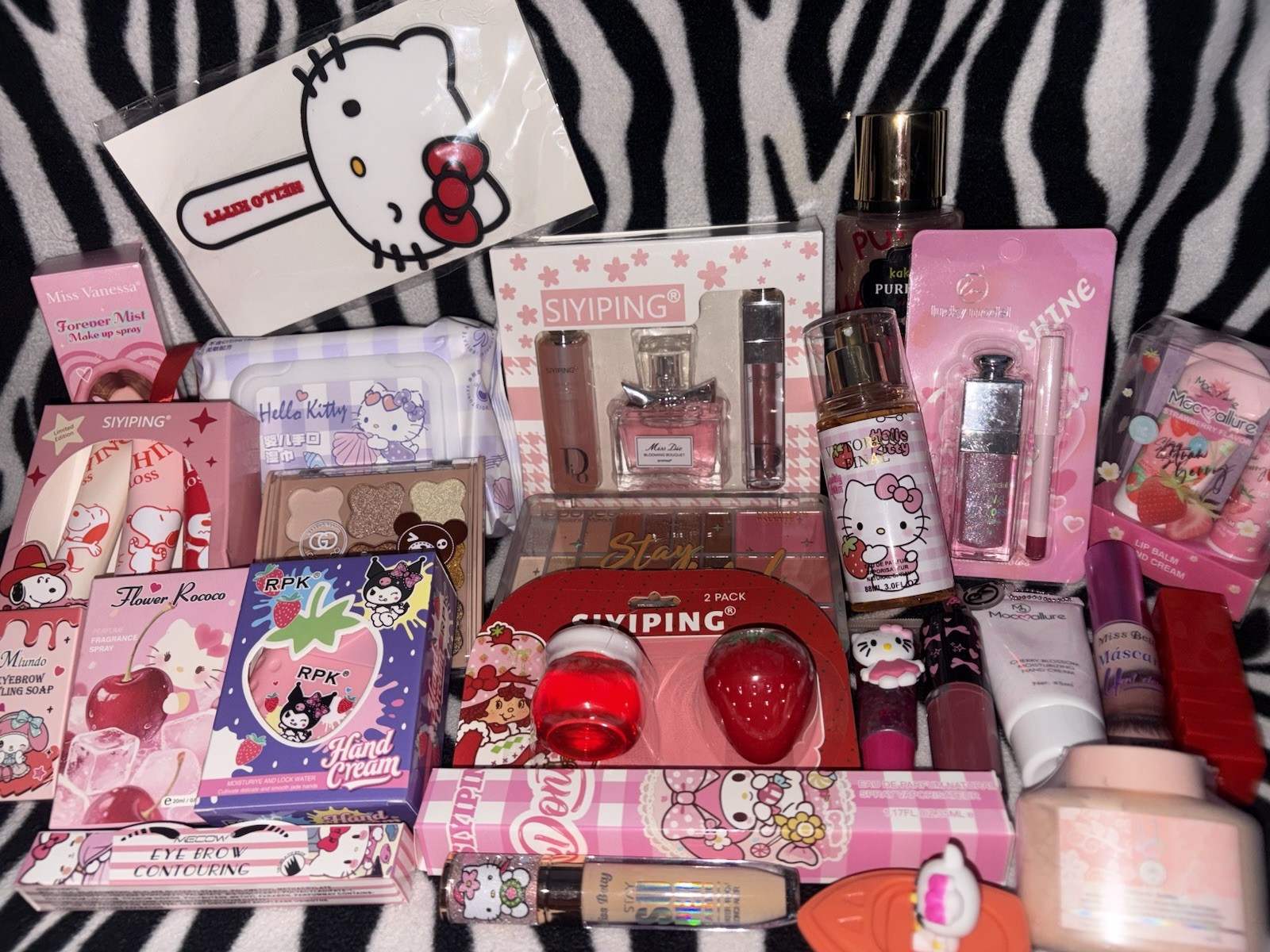 Hello Kitty, SIYPING, Miss Vanessa Makeup Lot – Full & Travel Size, Alcohol-Free