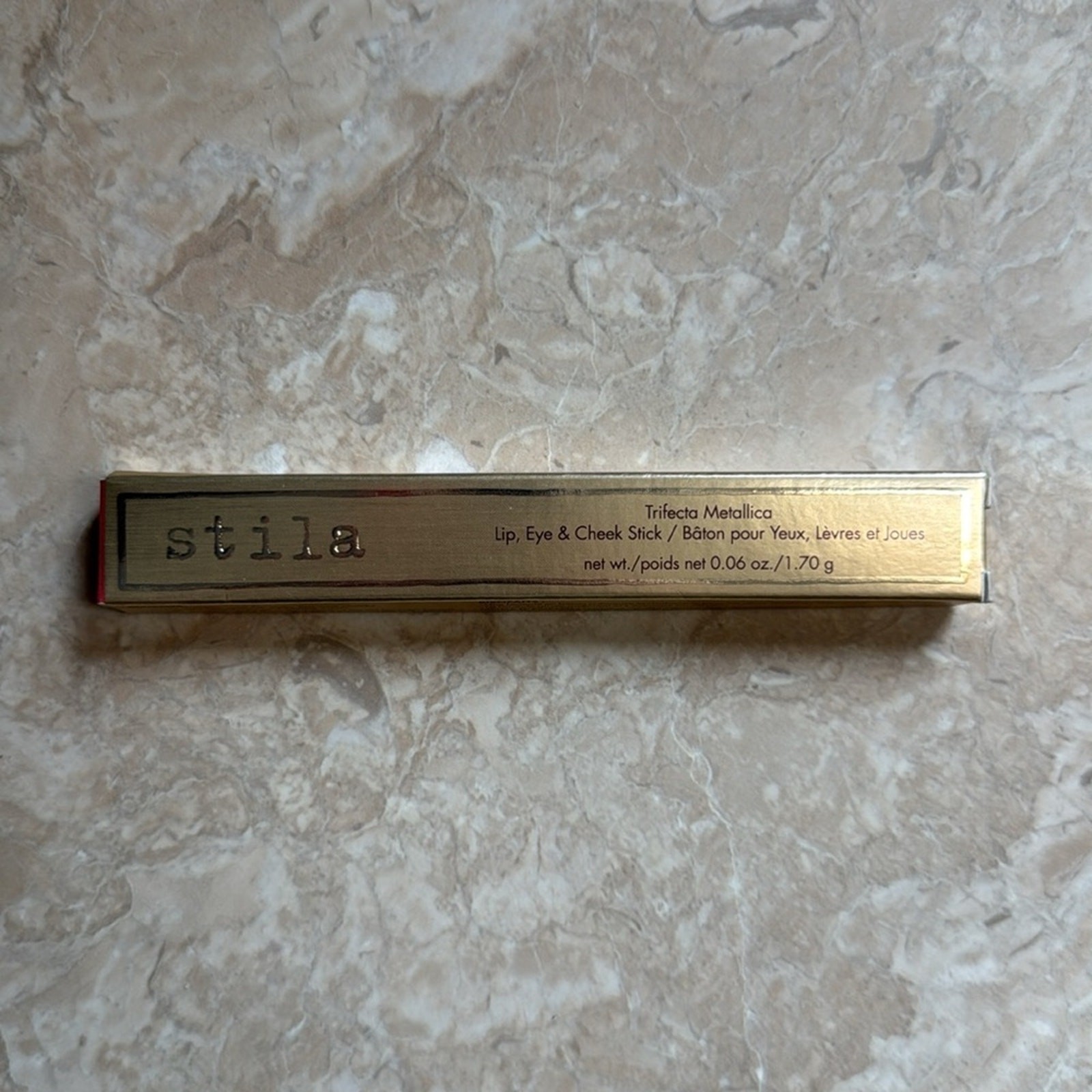 STILA Trifecta Metallica Lip Eye and Cheek Stick Pink Sapphire New in Box