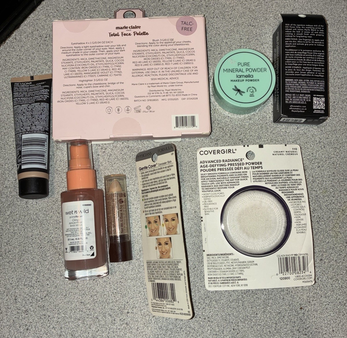 Marie Claire, Revlon, Wet N Wild, Elf, Face Makeup Lot Of 8 Pieces New Sealed