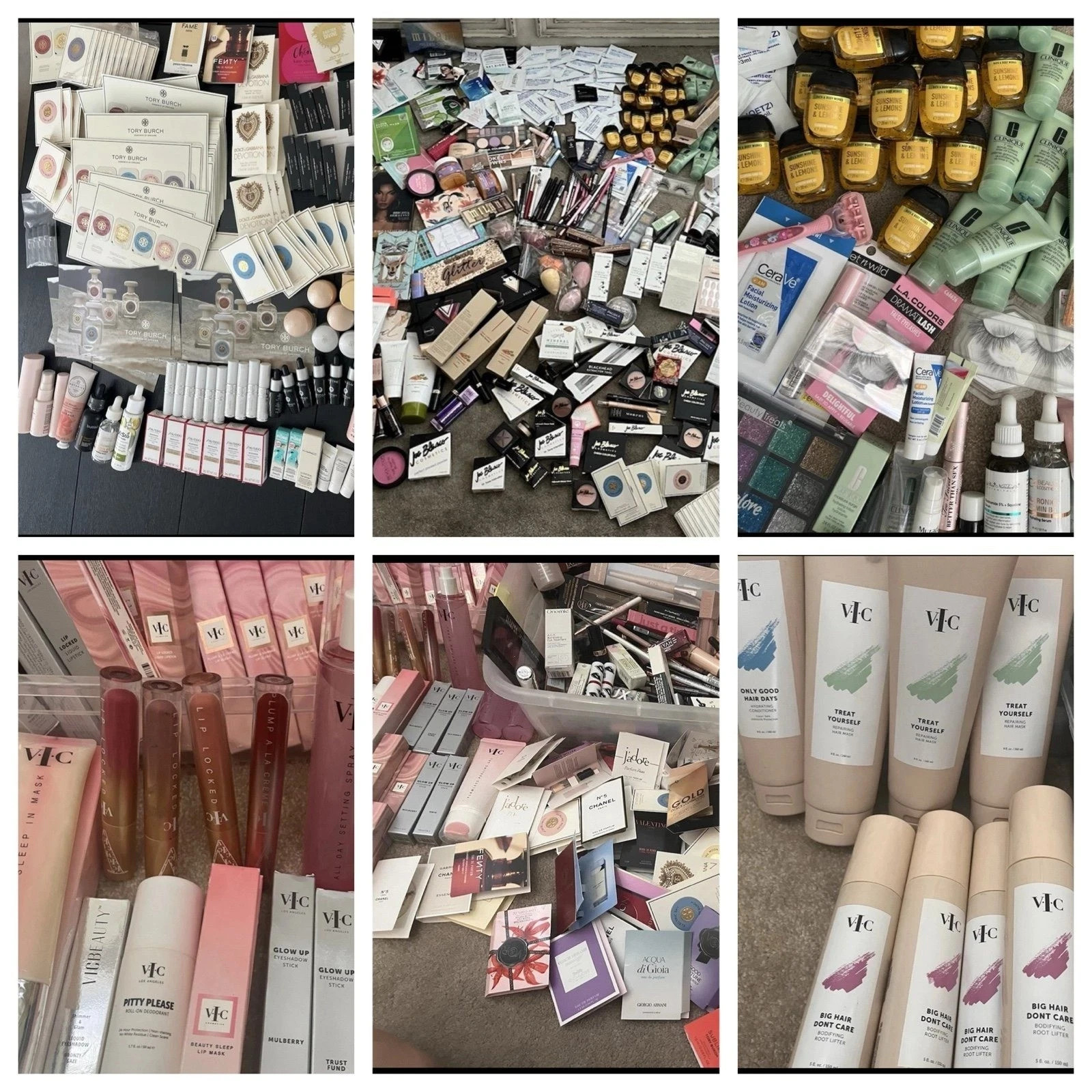 50 Pc Mixed Makeup Lot Full‑Size Eyeshadow Palettes Hair Skin Makeup Lip Blush