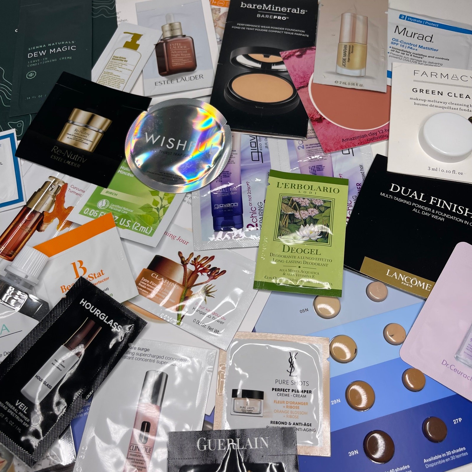 MAKEUP BEAUTY BUNDLE BOX — 25 PIECES! Estée Lauder Hourglass Murad Clinique YSL