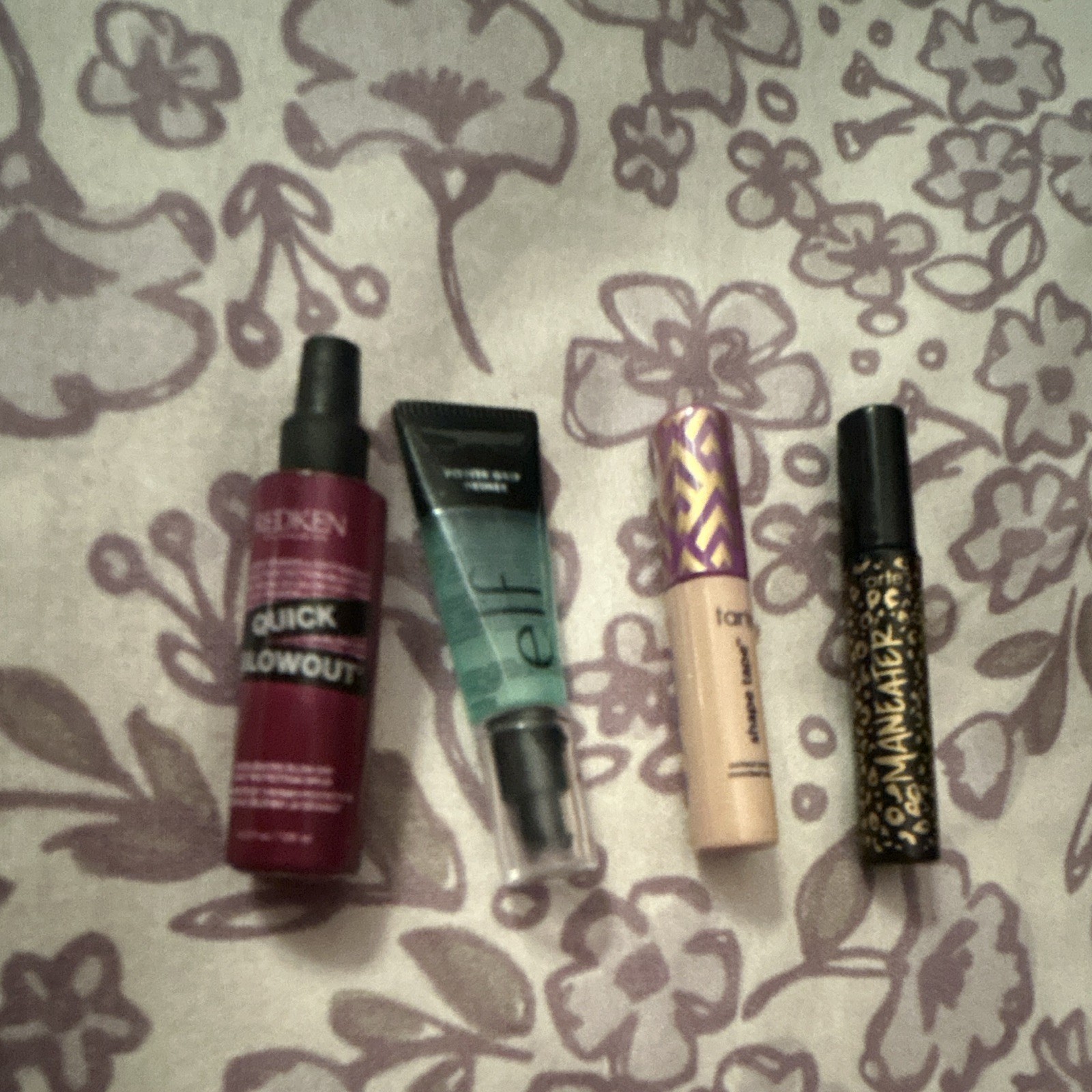 Assorted Makeup Lot: e.l.f. Face Primer, Tarte Concealer, REDKEN Spray, Mascara