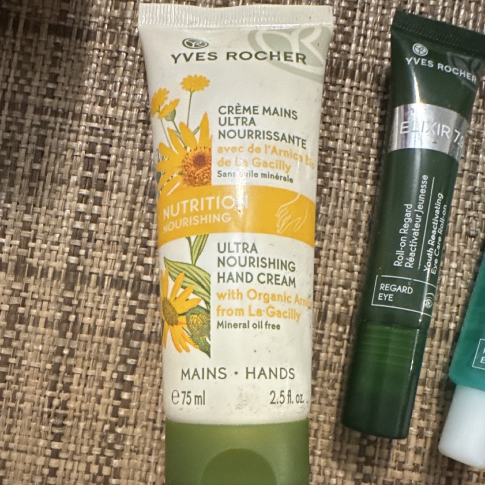 Yves Rocher Hand Cream 75ml & Eye Care 15ml Lot Mineral Oil Free