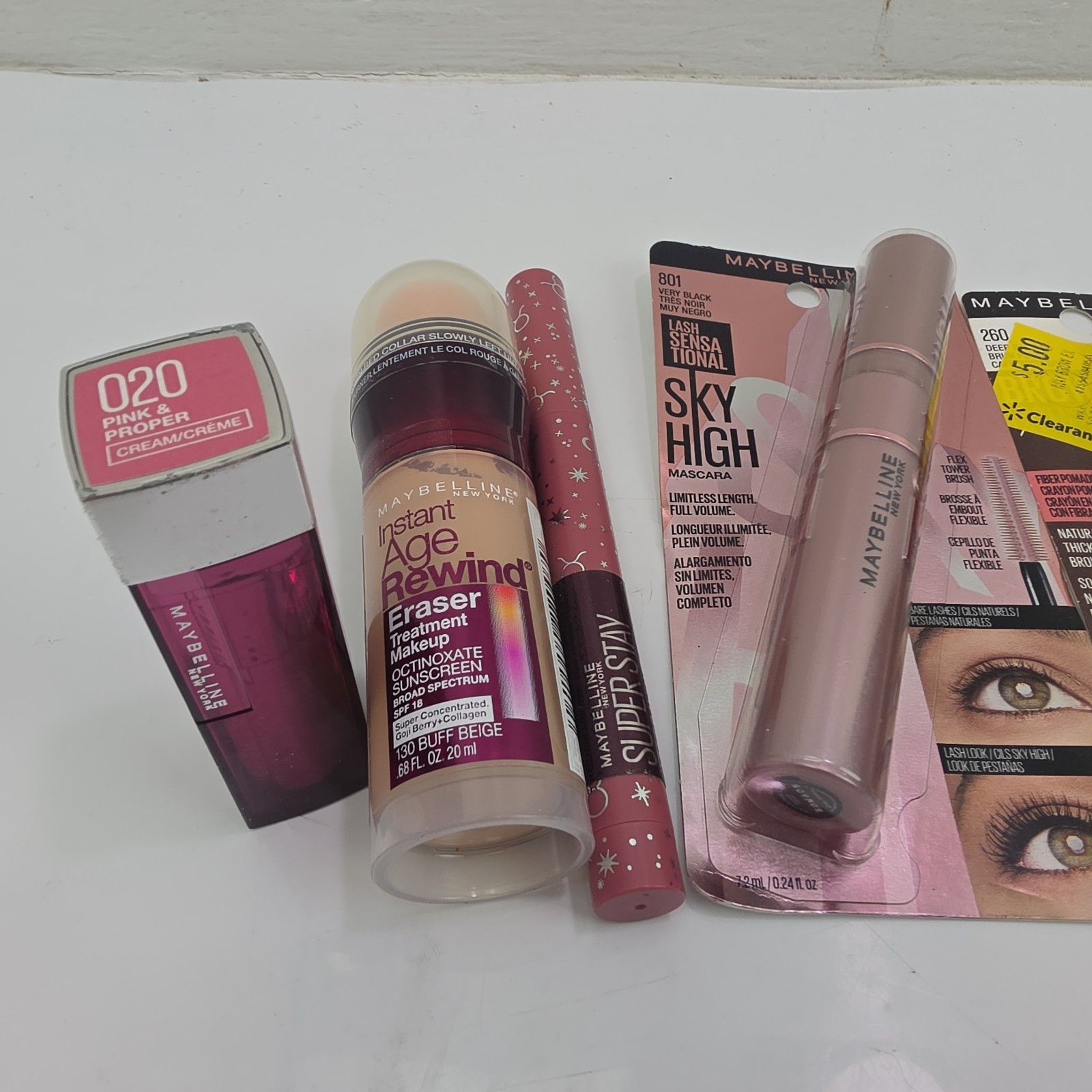 Maybelline Makeup Lot of 7 New Sky High Total Temptation Tattoo Studio Age