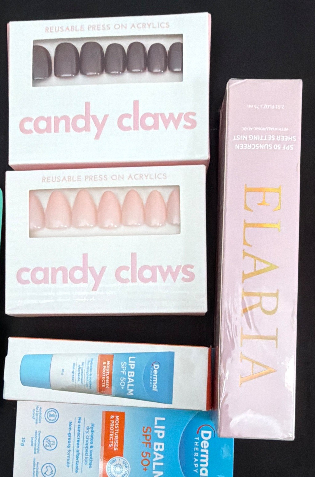 Beauty Lot: Frank Body Mask x2, Serum, Scrub, Press-On Nails, SPF50+