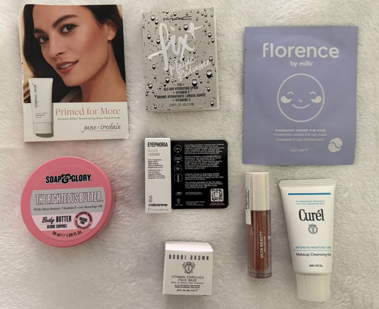 Mixed Assorted Beauty Products Makeup Skincare 40-Pc Lot Mini Travel Sample +Bag