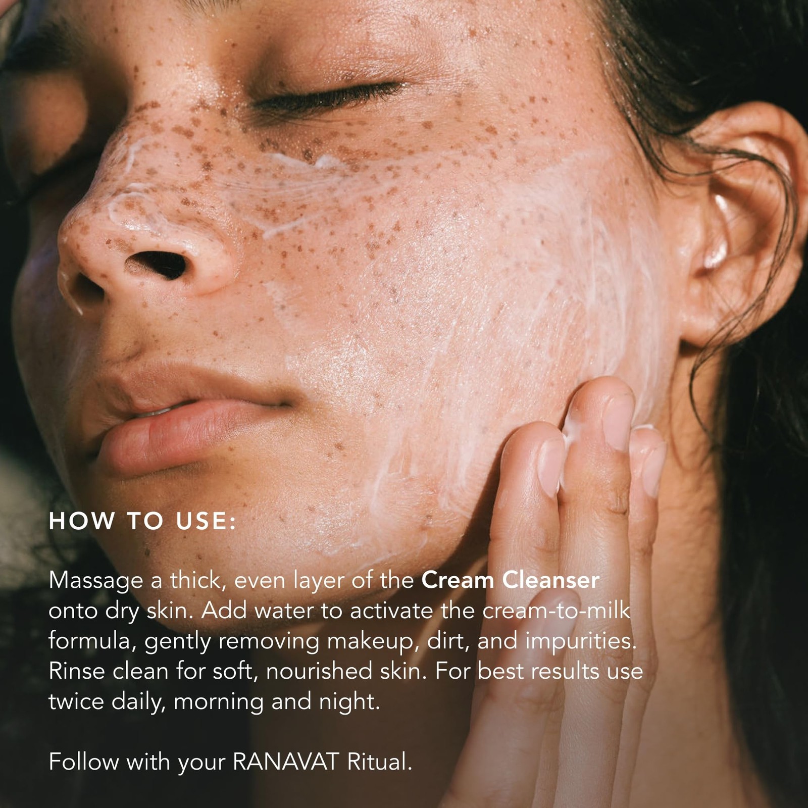 RANAVAT Cream Cleanser – Daily Facial Cleanser Doubles as Waterproof Eye Make…
