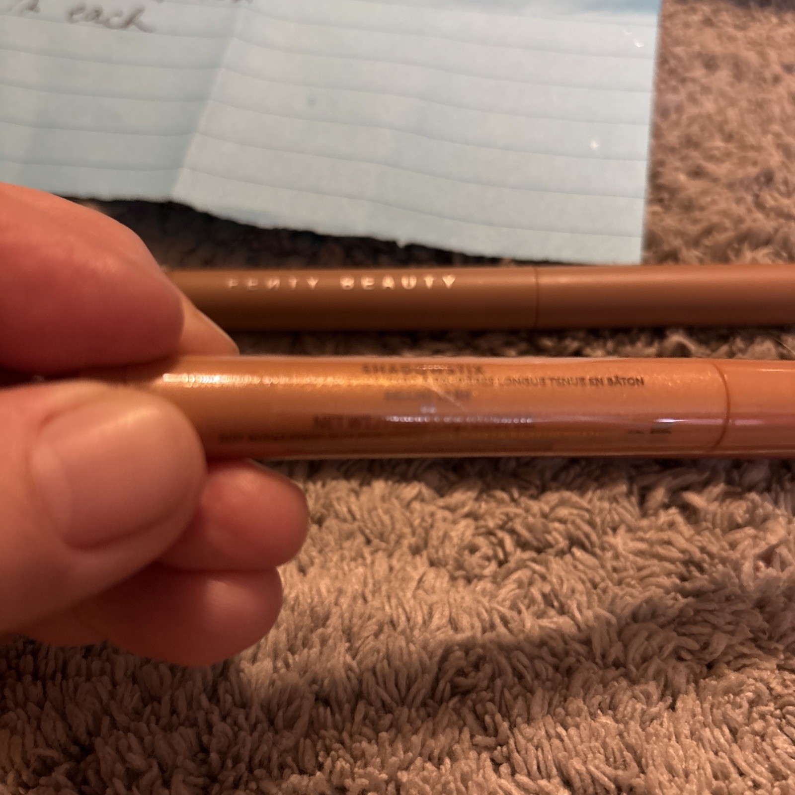 New No Box Fenty Beauty Shadow Sticks Lot: 1 Fizzy Frose 1 Shroom Mate 1 Bellini