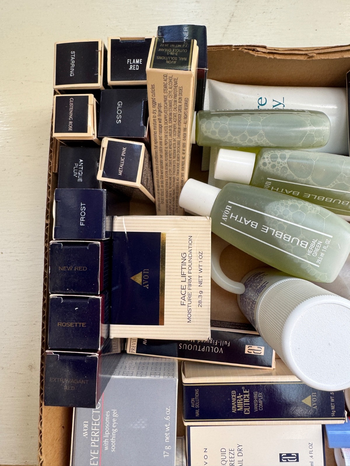 LARGE Lot of Vintage Avon Products from the 1990s – Make-Up, Lipstick More