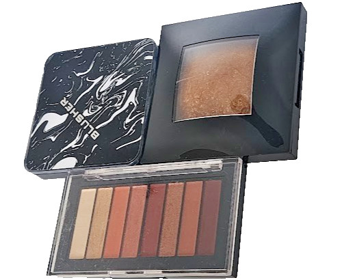 Unbranded Eyeshadow Palette Blush Bronzer Powder Compact 3 Piece Lot Face Makeup