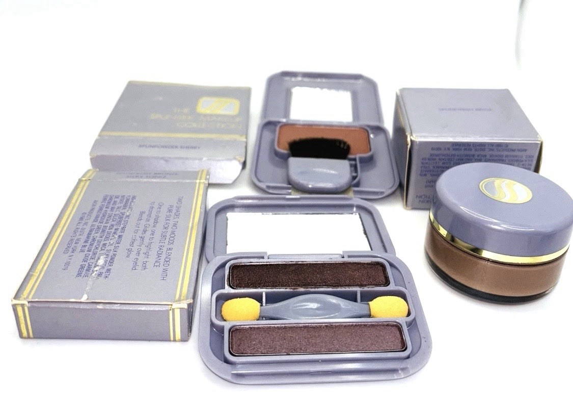Vintage 1980 Avon Spunsilk Makeup Collection Eye Shadow Blush Foundation NOS NIB