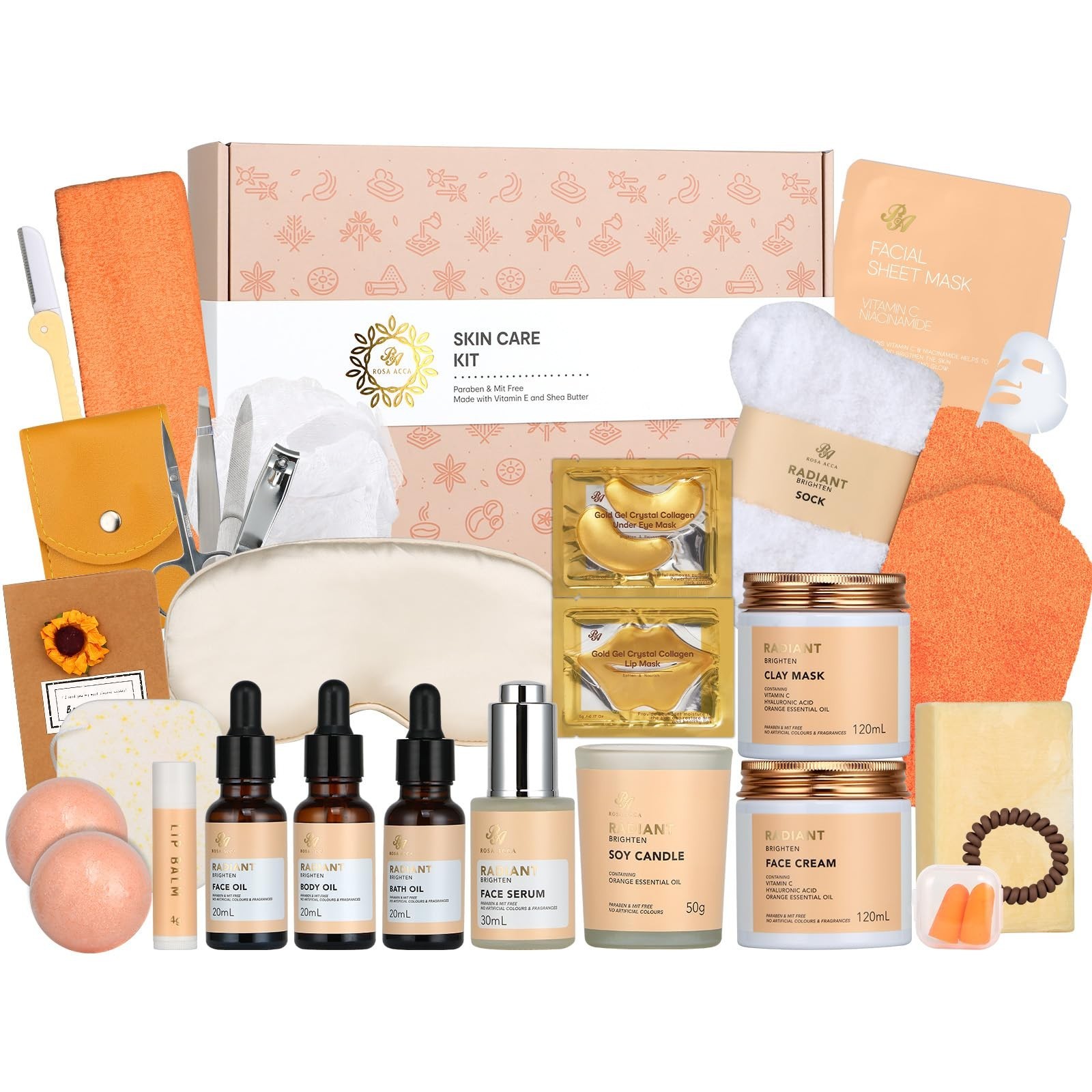 Mothers Day Gift, 30 pcs Hydrating Skin Care Set for Women & Men, Self Care P…