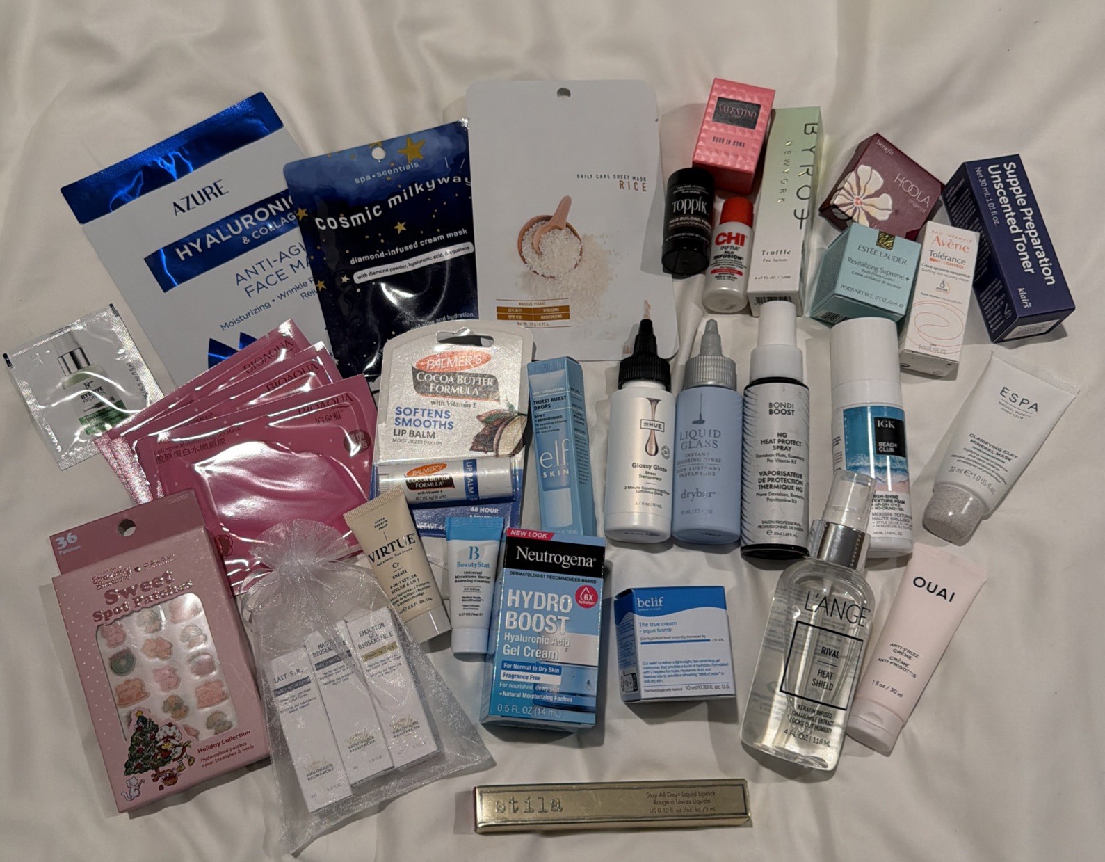 Mixed Skincare Makeup Lot Ulta Valentino drybar Hoola IGK Sample Full size Stila